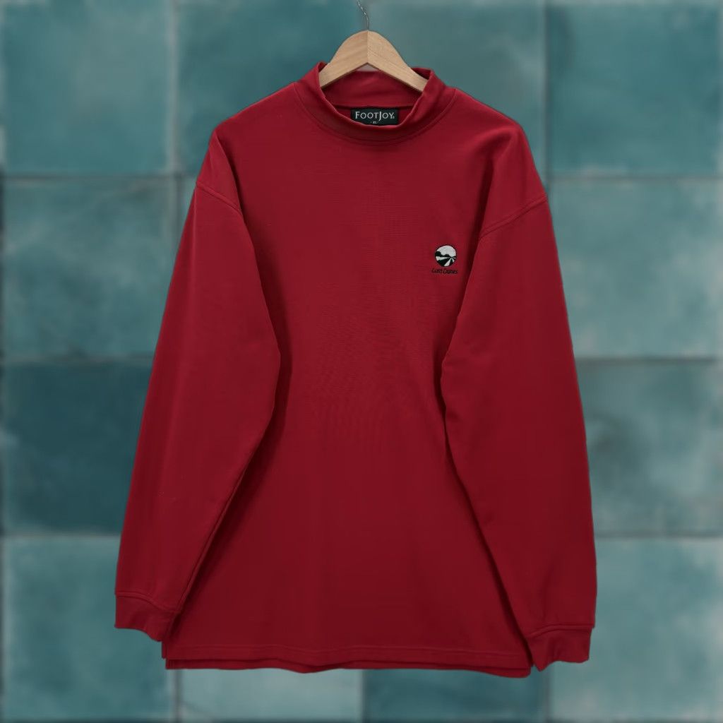 Footjoy FootJoy Shirt Mens XL Red Long Sleeve Mock Neck Golf Top VTG Lost Dunes USA Size US XL / EU 56 / 4 - 1 Thumbnail
