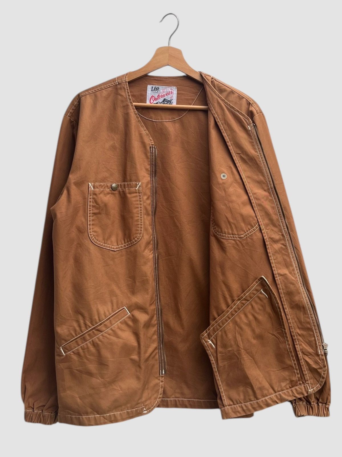 Lee Lee Sanforized Outerwear No Collar Chore Jacket Size US L / EU 52-54 / 3 - 3 Thumbnail