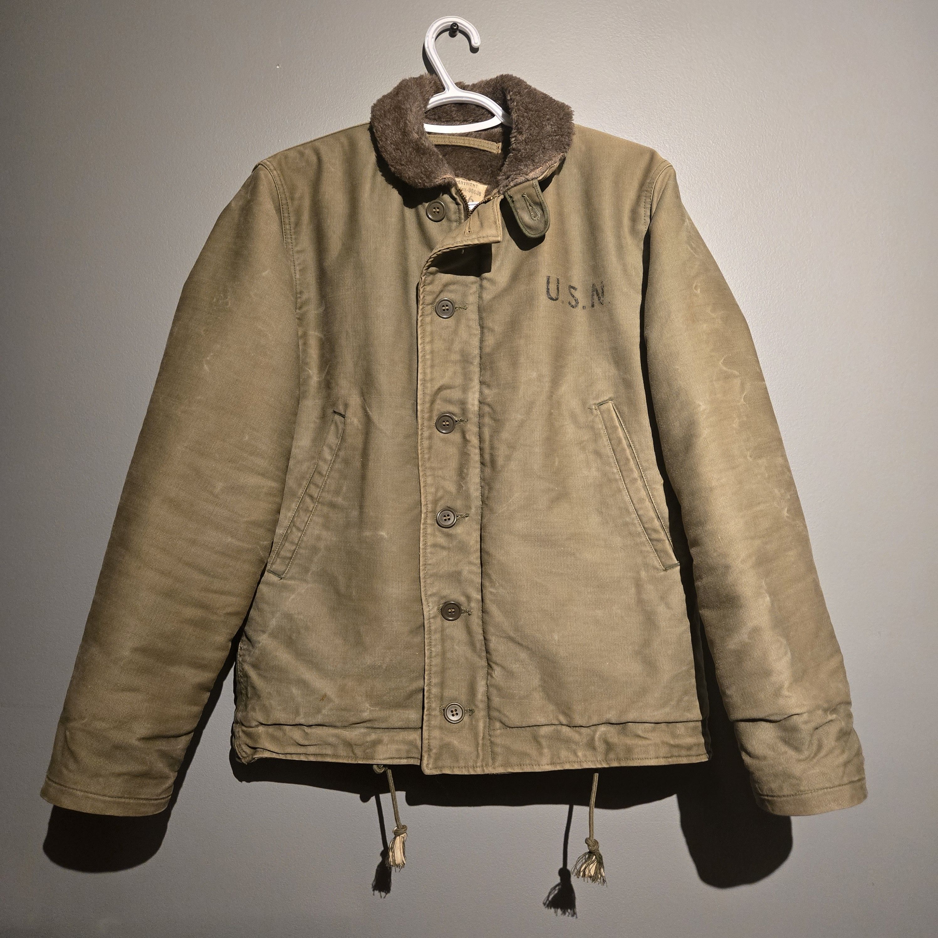Other Super Rare Vintage 1940s WWII N-1 Deck Jacket Size US S / EU 44-46 / 1 - 1 Thumbnail