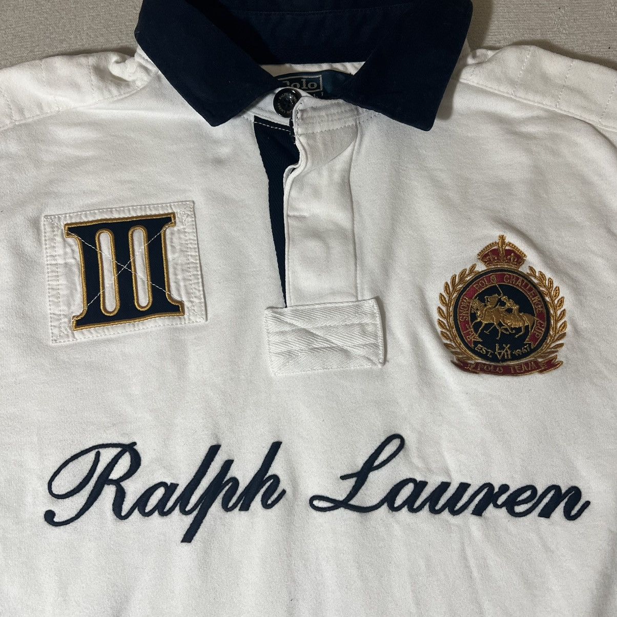 Ralph Lauren Ralph Lauren Snow Polo Challenge Cup 90s Slim Fit Size US XL / EU 56 / 4 - 3 Thumbnail