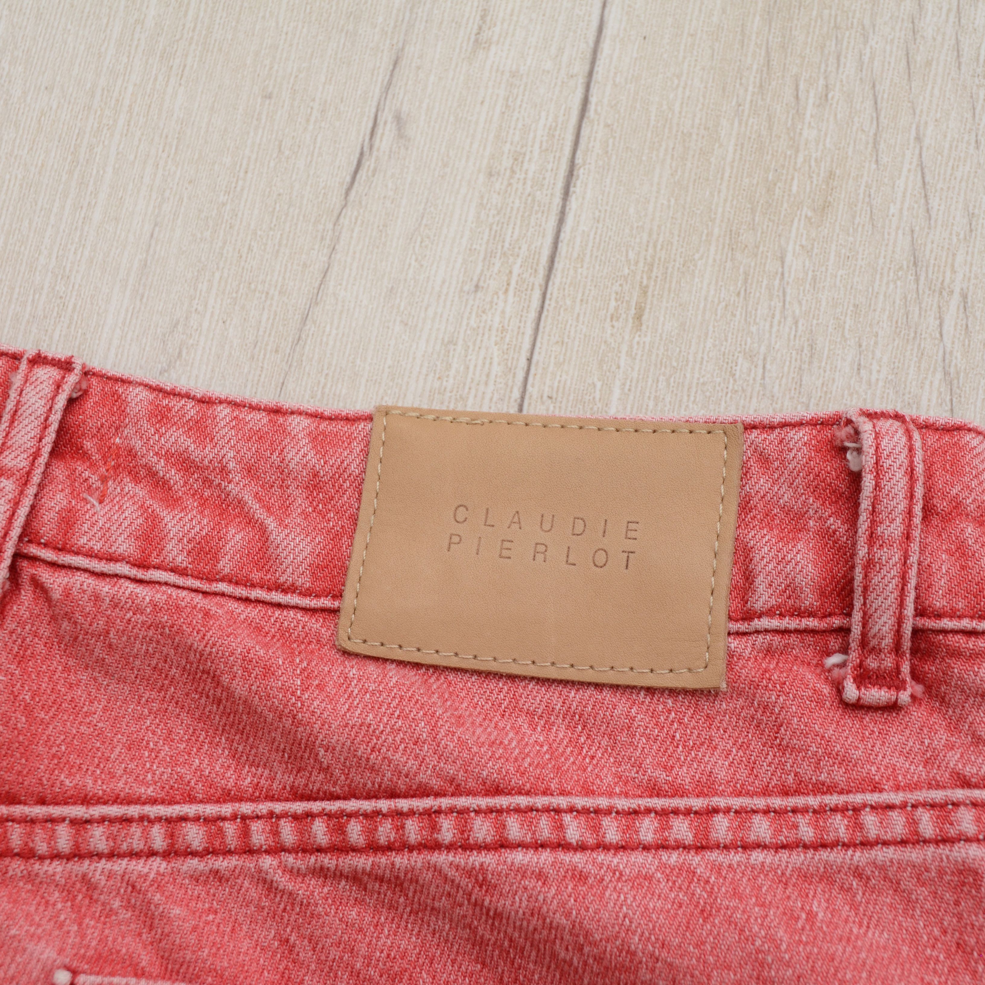 Other Pretty slim jeans CLAUDIE PIERLOT size 36 FR Red Washing Y2K Size 26" / US 2 / IT 38 - 9 Thumbnail