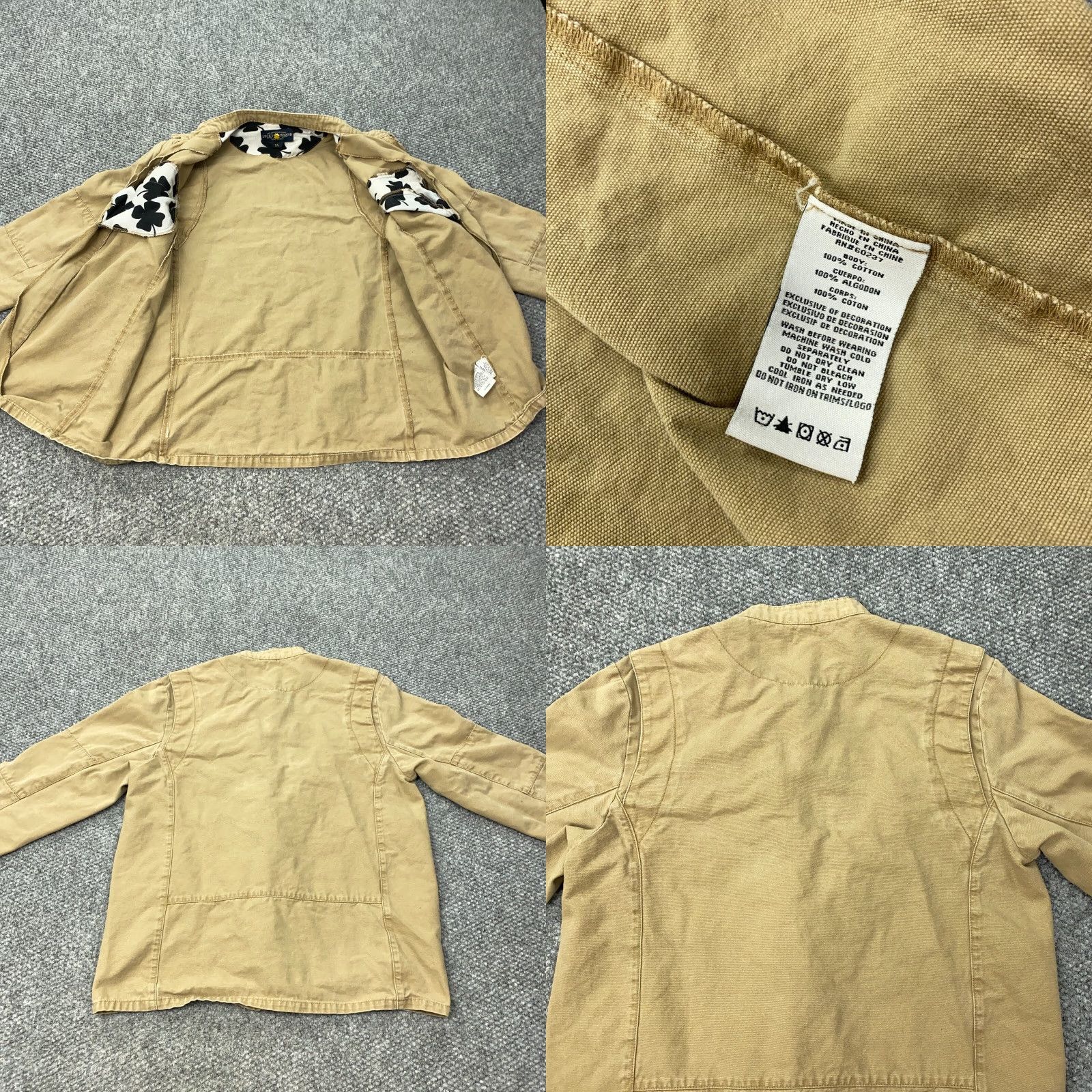 Lucky Brand VINTAGE Lucky Brand Jacket Womens XL Canvas Beige Moto Utility Coat Long Sleeve Zip Up Classic Fall Winter Womens Size XL / US 12-14 / IT 48-50 - 8 Thumbnail
