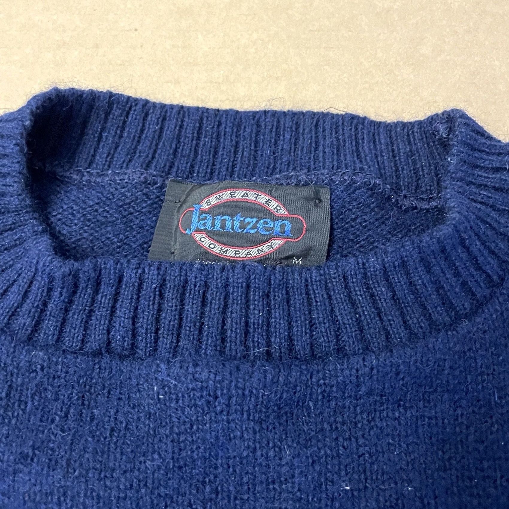 Jantzen VINTAGE Jantzen Sweater Womens Medium Blue Pullover Geometric Knit 90s Ladies Size M / US 6-8 / IT 42-44 - 4 Thumbnail