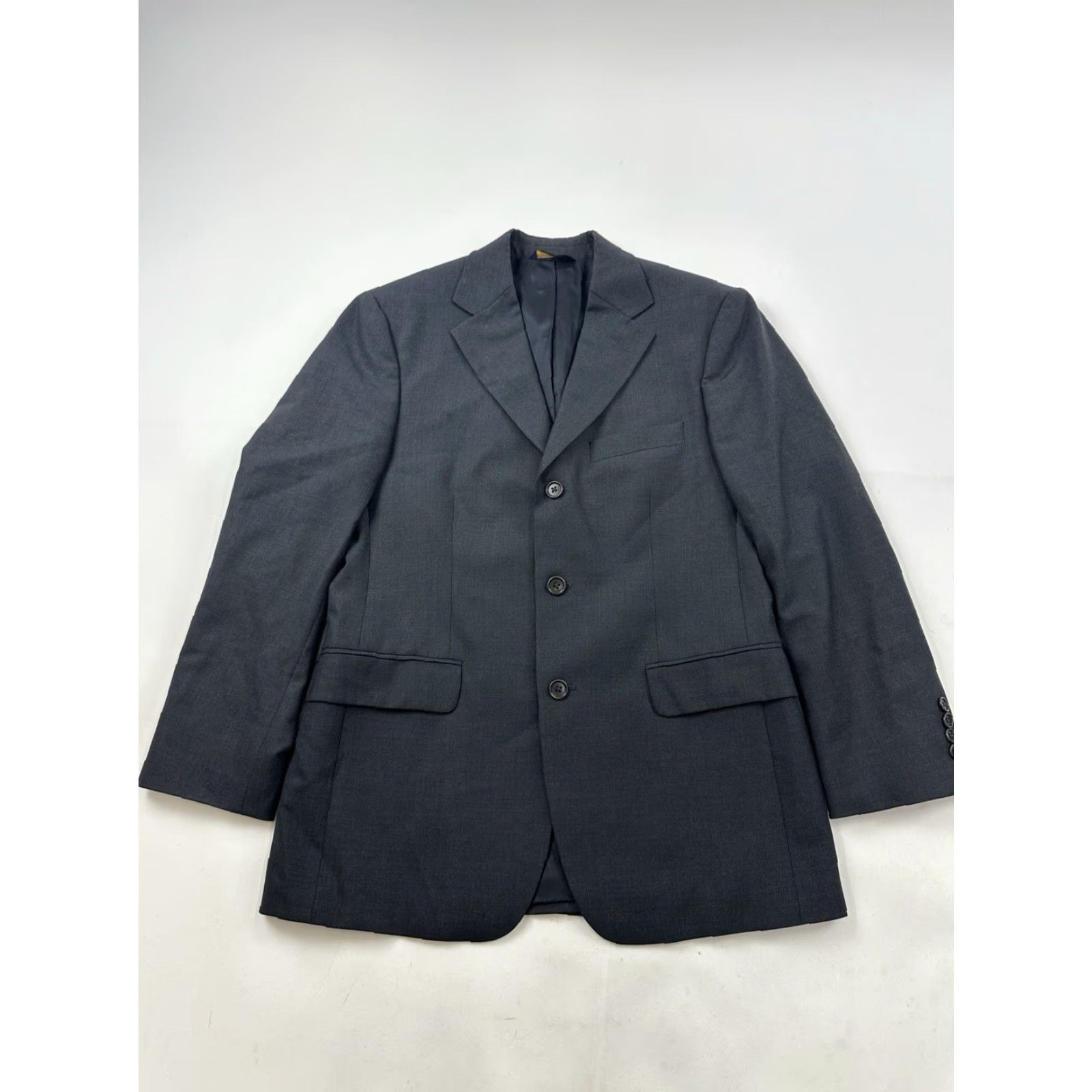Brooks Brothers Brooks Brothers Blazer Mens 38 Regular Gray Wool Spandex Blend Three-Button Flat Front Jacket Coat Business Formal Party/Cocktail Mens Size US 38 / EU 54 - 2 Thumbnail