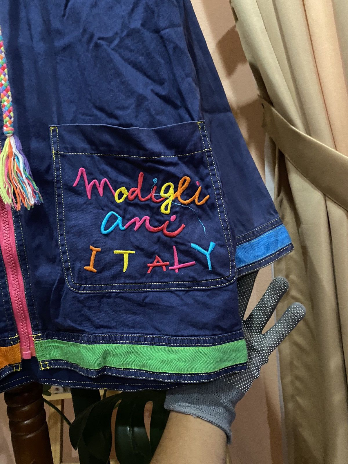Vintage VINTAGE MODIGLIANI BLUE INDIGO JACKET Size US S / EU 44-46 / 1 - 7 Thumbnail