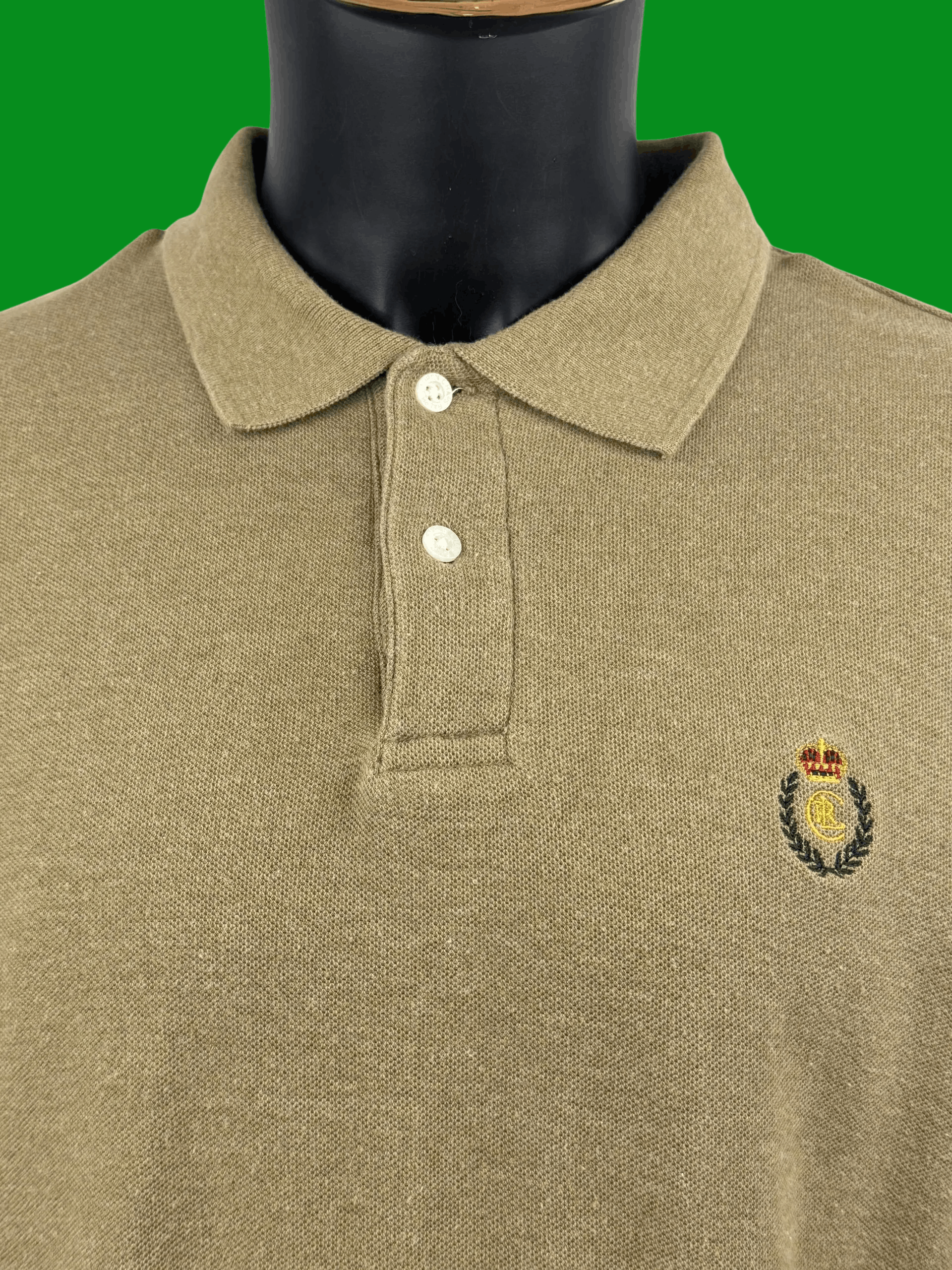 Polo Ralph Lauren VTG Chaps Ralph Lauren Crest Logo Shirt Khaki/Olive Green Size US S / EU 44-46 / 1 - 4 Thumbnail