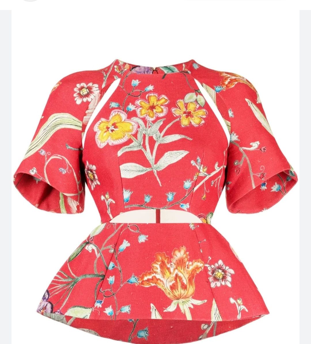 Rosie Assoulin $1855 Rosie Assoulin/Editor Hand-painted Floral Top 6 NWT Size M / US 6-8 / IT 42-44 - 2 Thumbnail