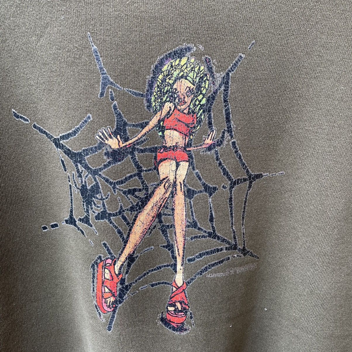 Japanese Brand 🔥🇯🇵Vintage Speed Spirit Spider Girl Logo Distress Sweatshirts Size US L / EU 52-54 / 3 - 3 Thumbnail