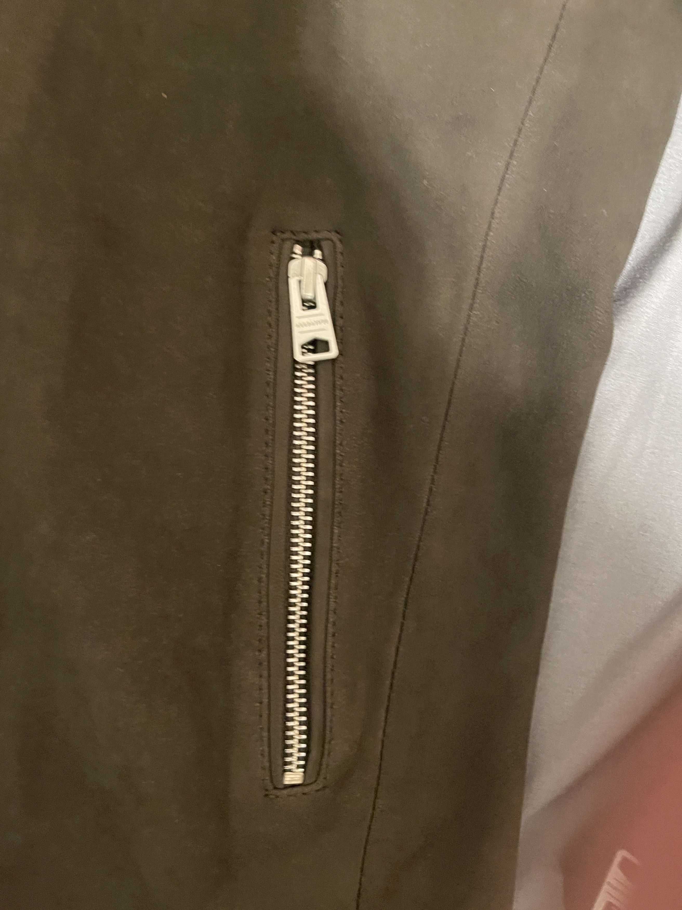 Allsaints All Saints Cora Suede Leather jacket XS olive NWT MSRP $600 Size US XS / EU 42 / 0 - 4 Thumbnail