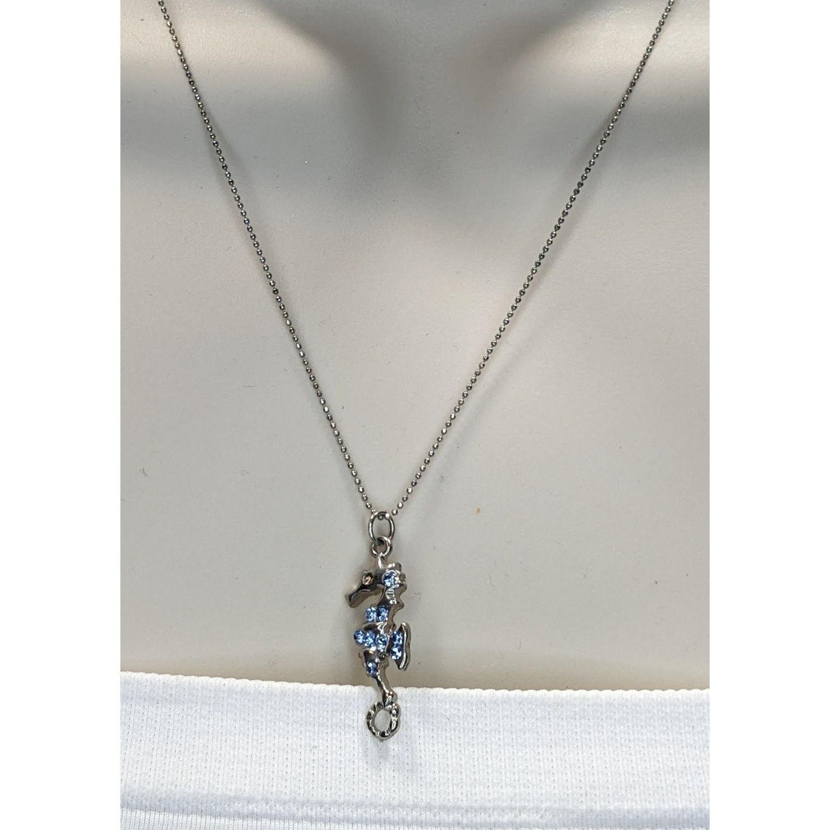 Other Vintage 90s Cool Jewels Mermaidcore Seahorse Necklace With B Size ONE SIZE - 2 Thumbnail