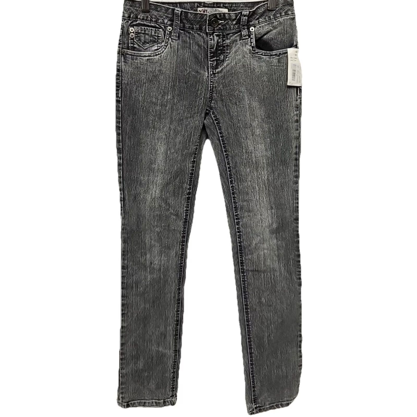 Denime YMI Skinny Jeans Women Size 3 Gray Stretch Denim Mid Rise NWT Jeans Women Slim Skinny Gray NWT Regular Rise 28in Inseam Womens Size 26" / US 2 / IT 38 - 2 Thumbnail