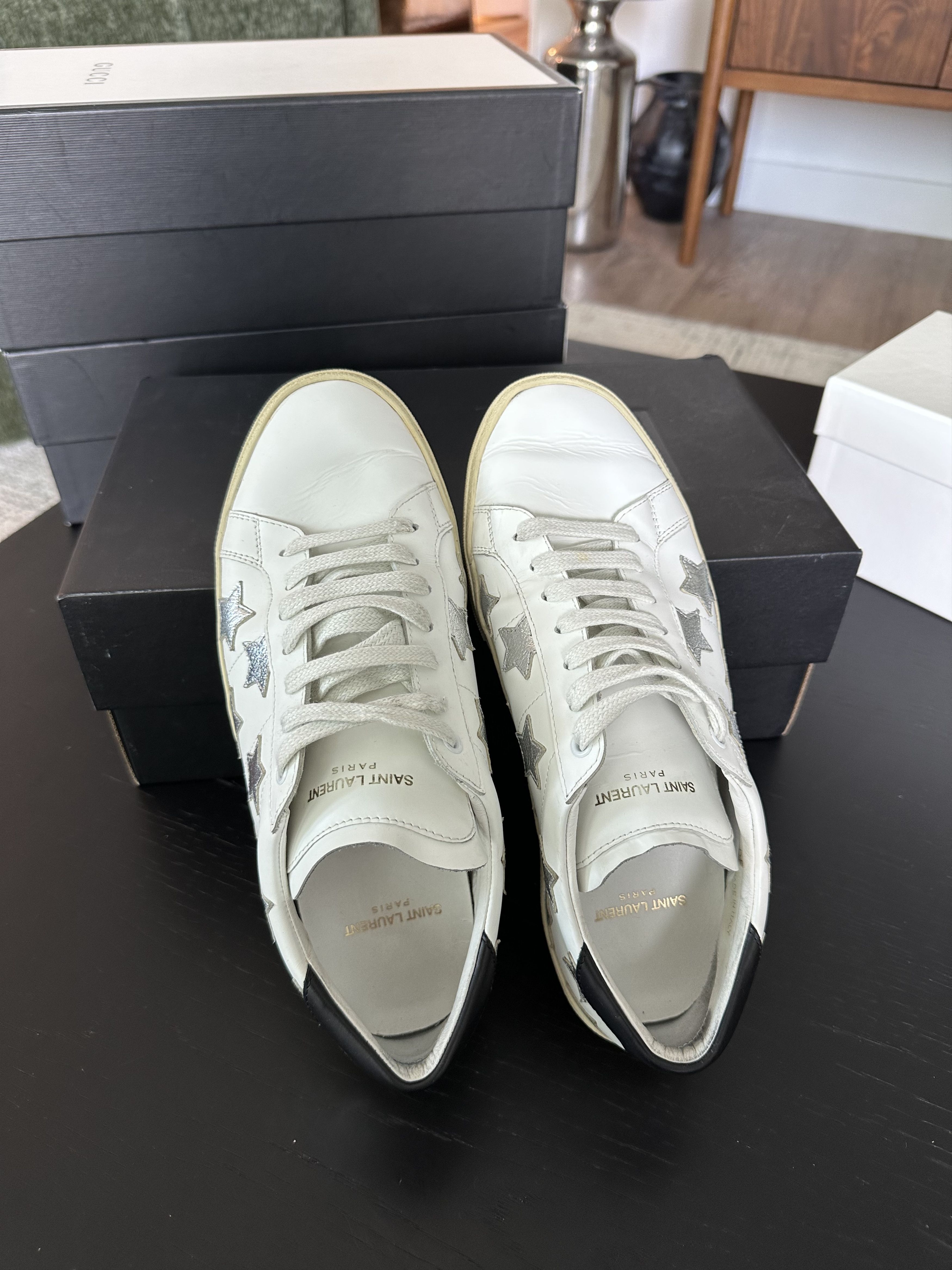 Saint Laurent Paris California SL/06 Leather Sneaker Size US 7 / EU 40 - 2 Thumbnail