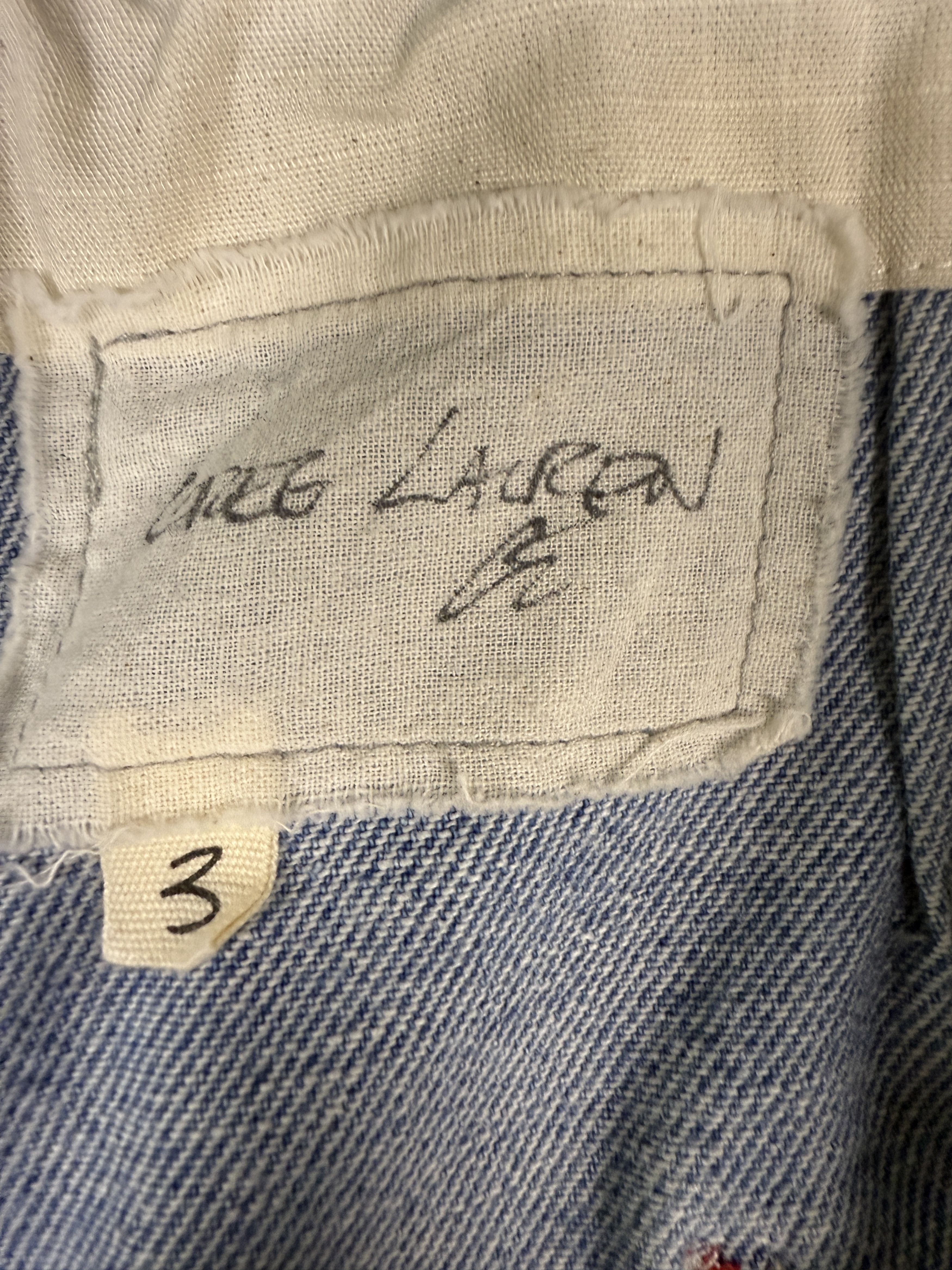 Greg Lauren $1250 Greg Lauren Overall Wide Leg Jeans Size US 34 / EU 50 - 4 Thumbnail
