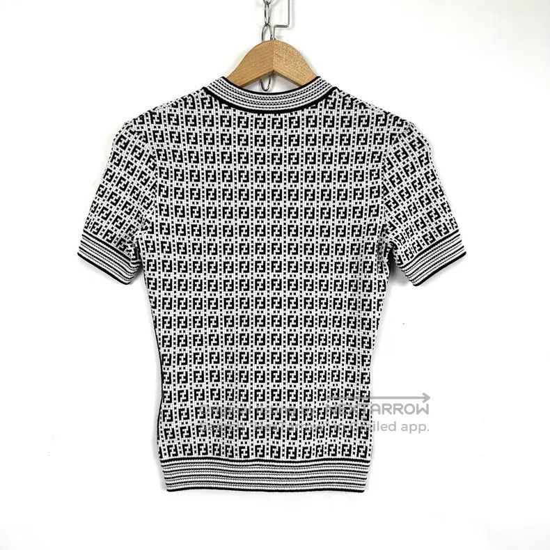 Fendi Fendi Classic double F embossed logo black and white knit Size XS / US 0-2 / IT 36-38 - 2 Thumbnail