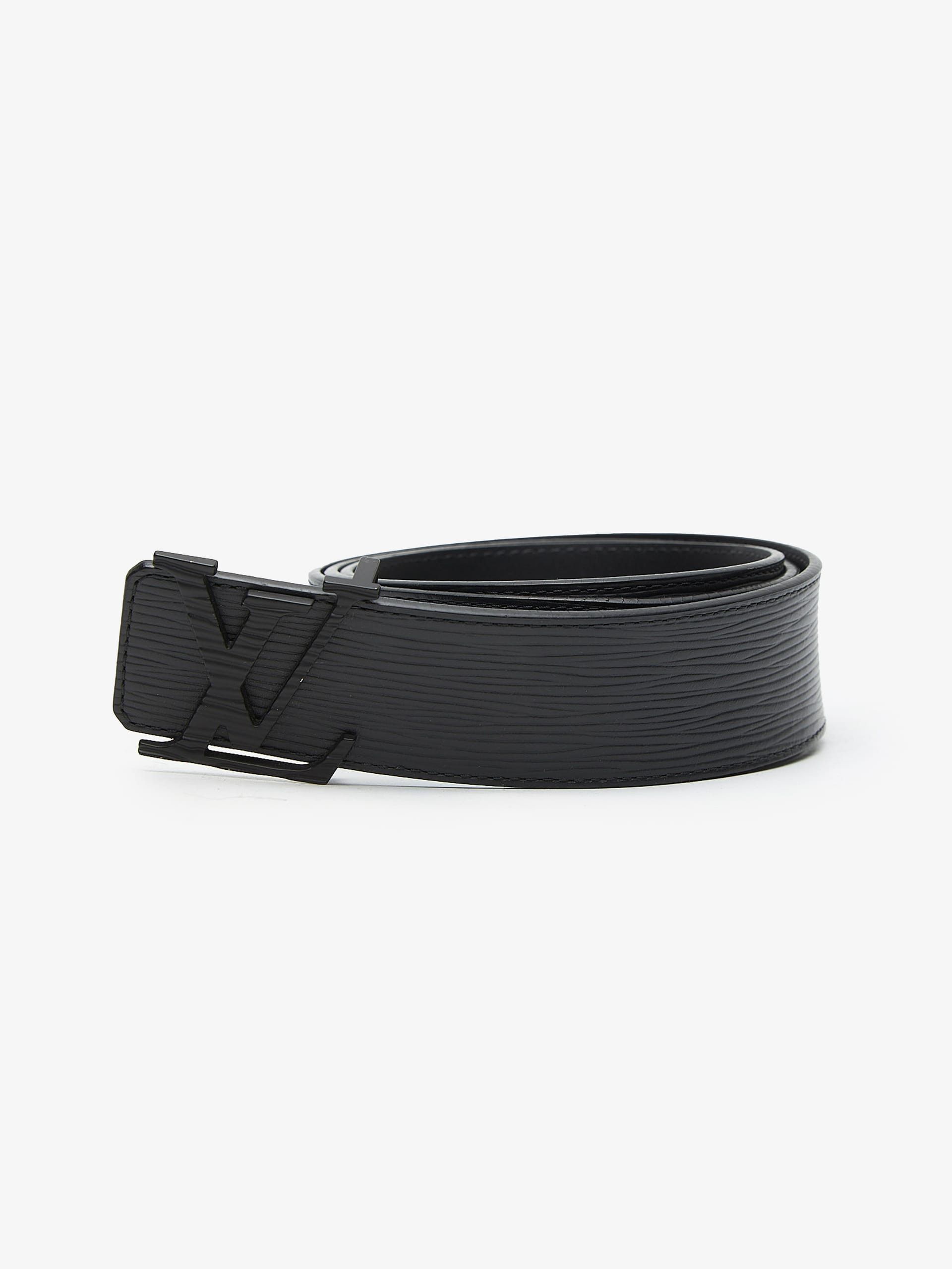 Louis Vuitton Full Black Leather Logo Buckle Belt Size ONE SIZE - 1 Thumbnail