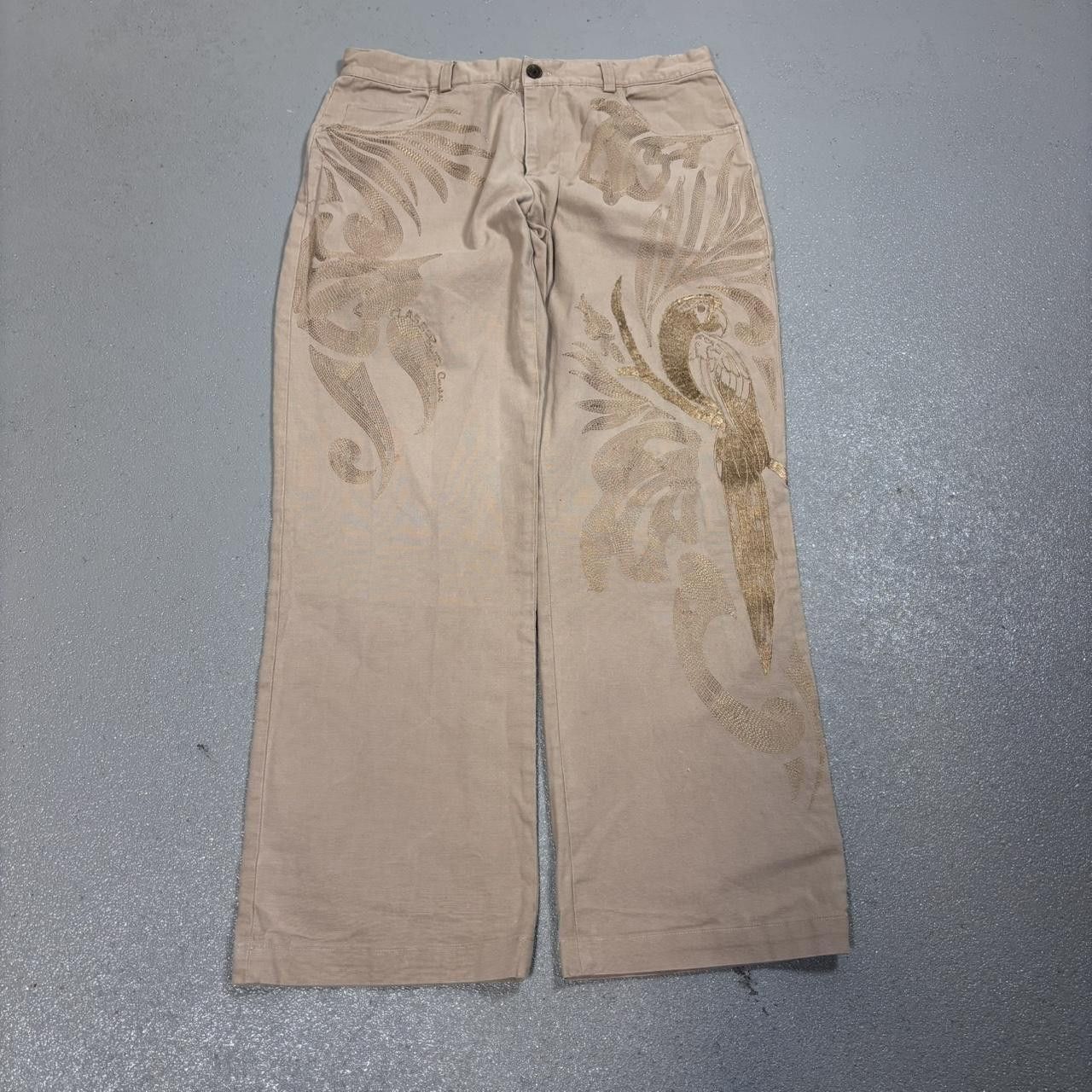 Japanese Brand × Vintage Vintage y2k 90s embroidered floral japanese pants Size US 32 / EU 48 - 1 Thumbnail