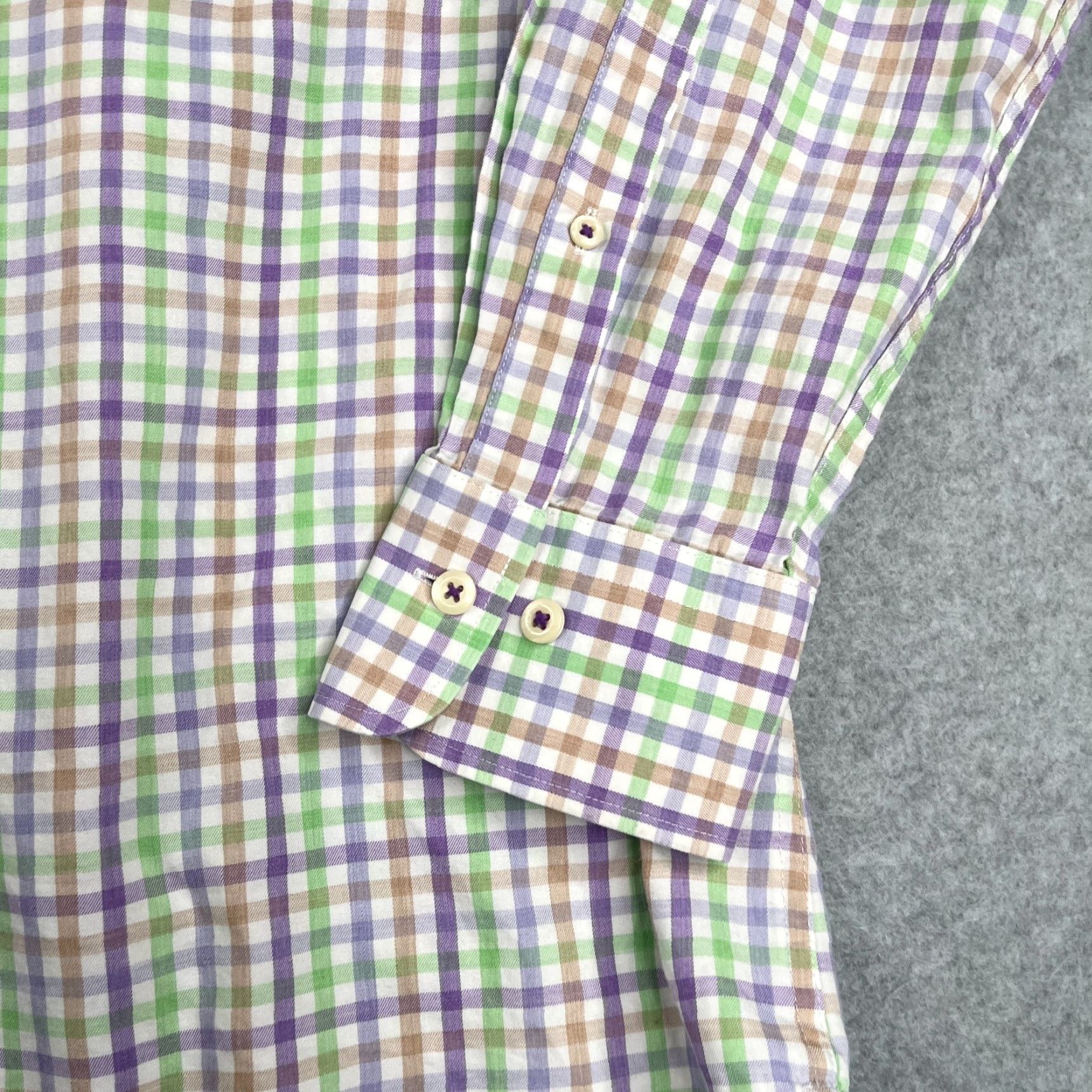 Peter Millar Peter Millar Shirt Large Multicolor Check Long Sleeve Button-Up Mens Size US L / EU 52-54 / 3 - 2 Thumbnail
