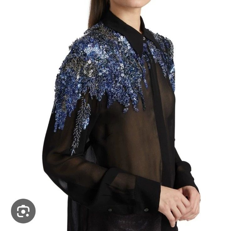 Dries Van Noten DRIES VAN NOTEN size:42 Tattooed beaded semi-transparent s Size L / US 10 / IT 46 - 8 Thumbnail