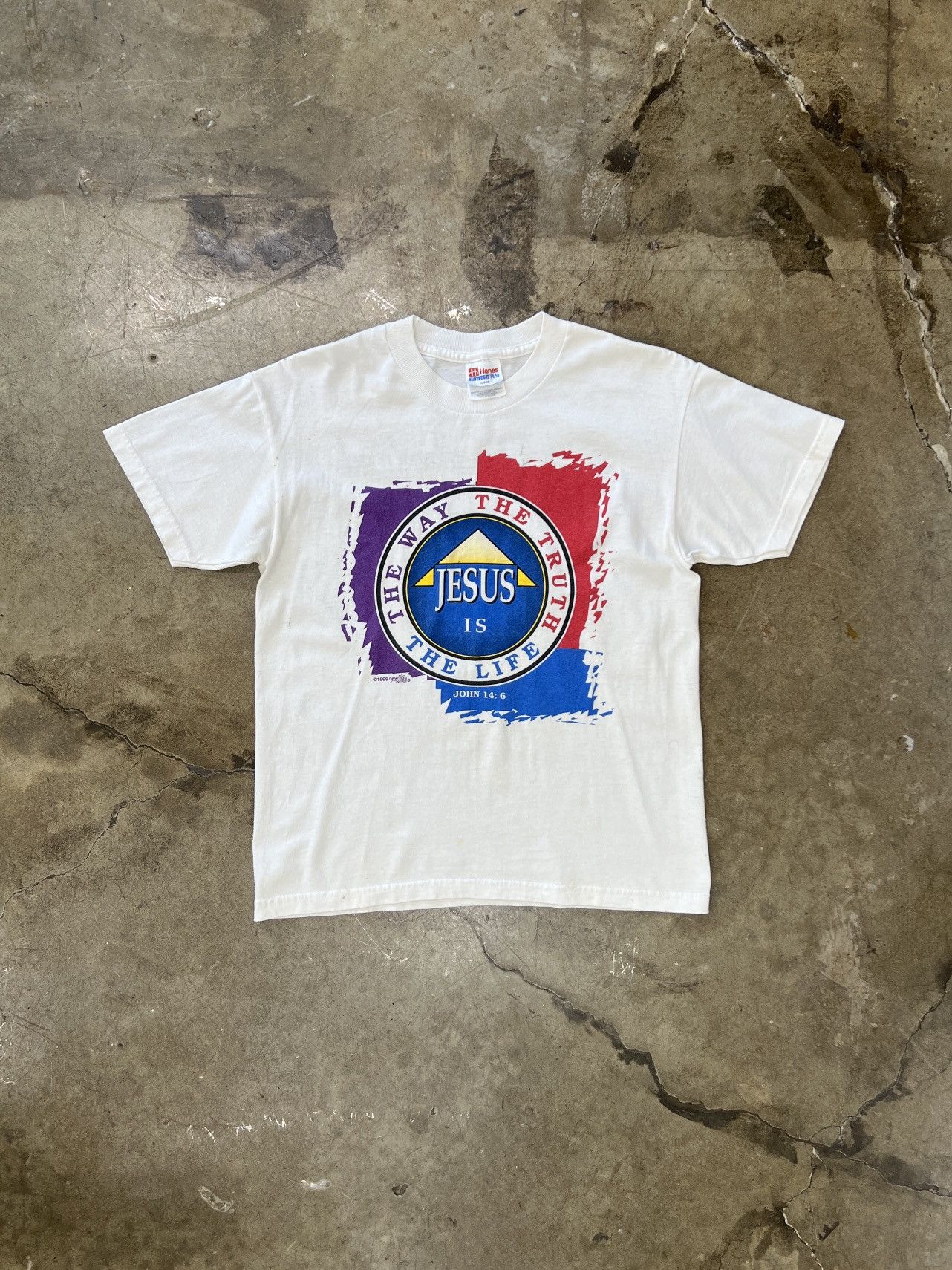 Vintage Vintage 1999 Jesus The Way Truth Life Religious Tee Large Size US L / EU 52-54 / 3 - 2 Thumbnail