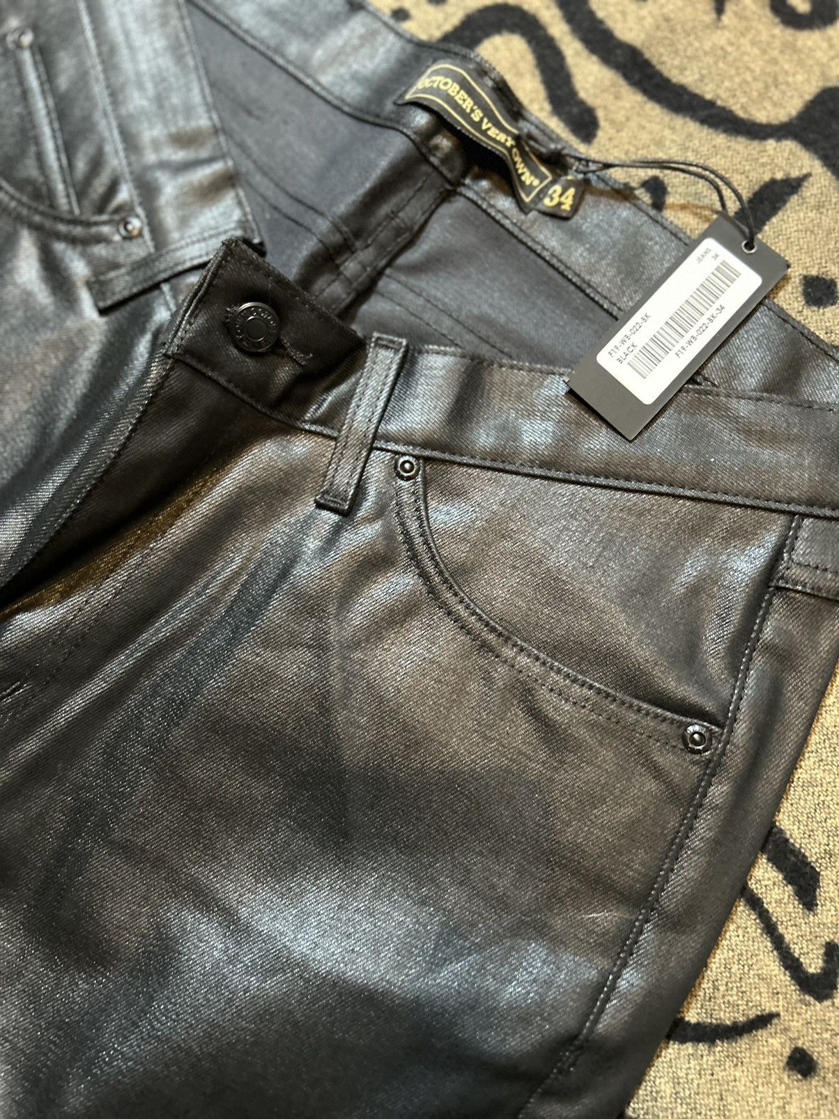 October's Very Own 2019 OVO Black Wax Denim Size US 34 / EU 50 - 3 Thumbnail