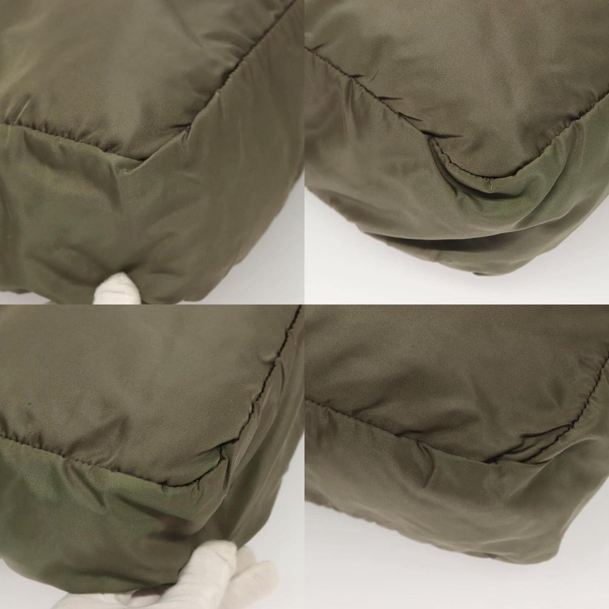 Prada PRADA Tote Bag Nylon Khaki Silver Size ONE SIZE - 10 Thumbnail