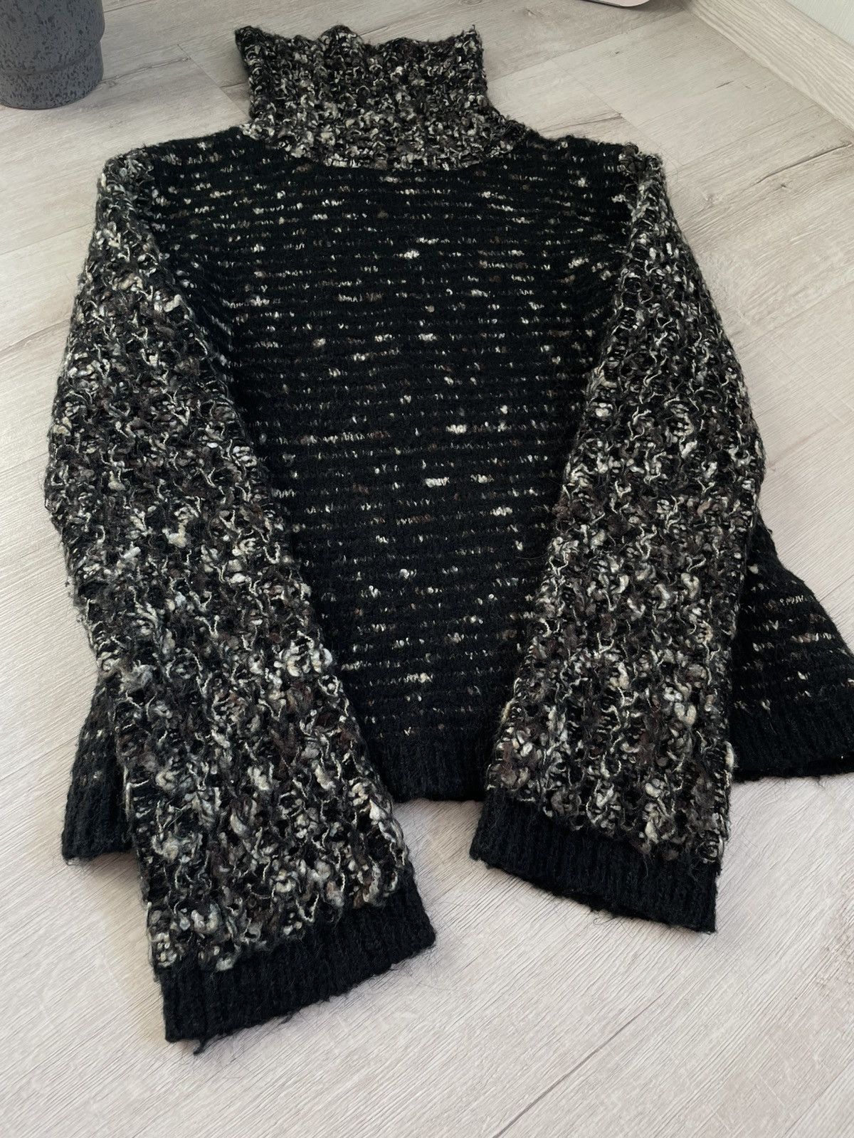 Japanese Brand × Le Grande Bleu (L.G.B.) Vintage Knitted Japan Roll Neck Sweater Abstract Stripe Y2k Size US M / EU 48-50 / 2 - 8 Thumbnail