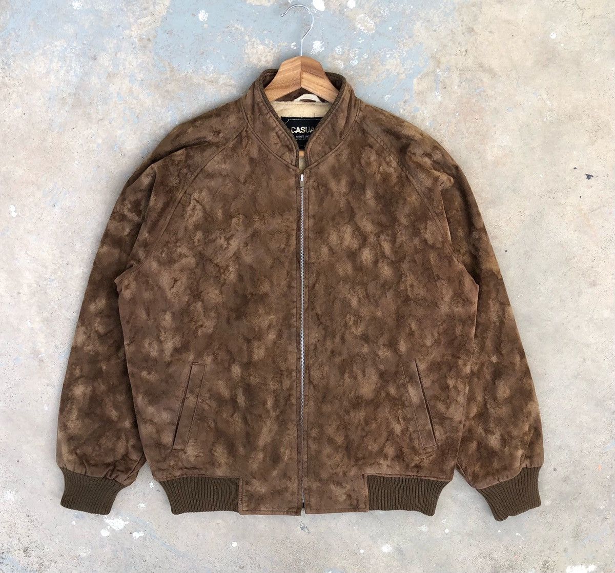 Vintage Vintage CASUAL men’s Suede Sherpa Bomber Jacket Size US L / EU 52-54 / 3 - 5 Thumbnail