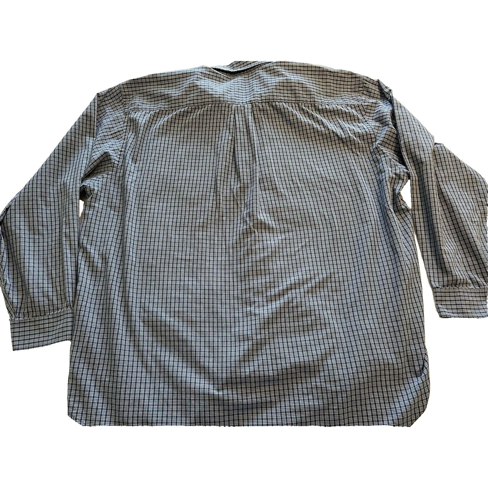 Van Heusen Van Heusen Button Shirt NoWrinkle Blue/Black/White Check XXL Size US XXL / EU 58 / 5 - 11 Thumbnail