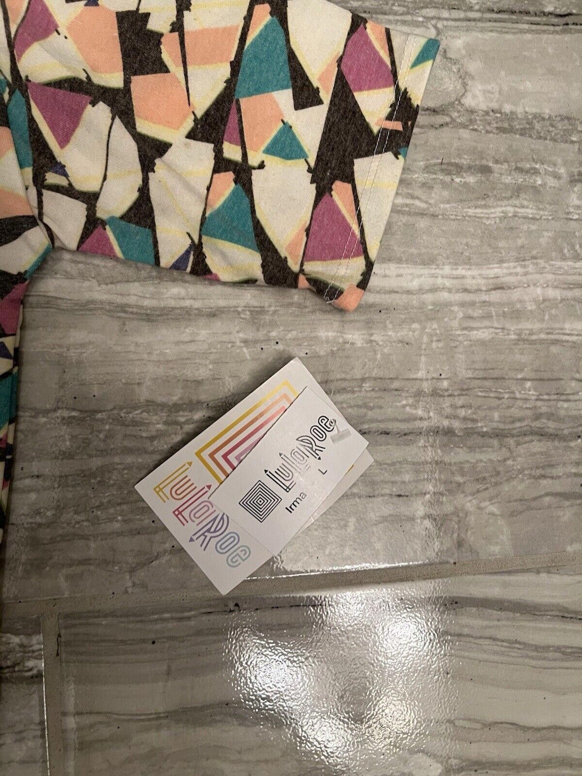 Designer NWT Lularoe Oversize Top Large MULTICOLOR Size L / US 10 / IT 46 - 3 Thumbnail