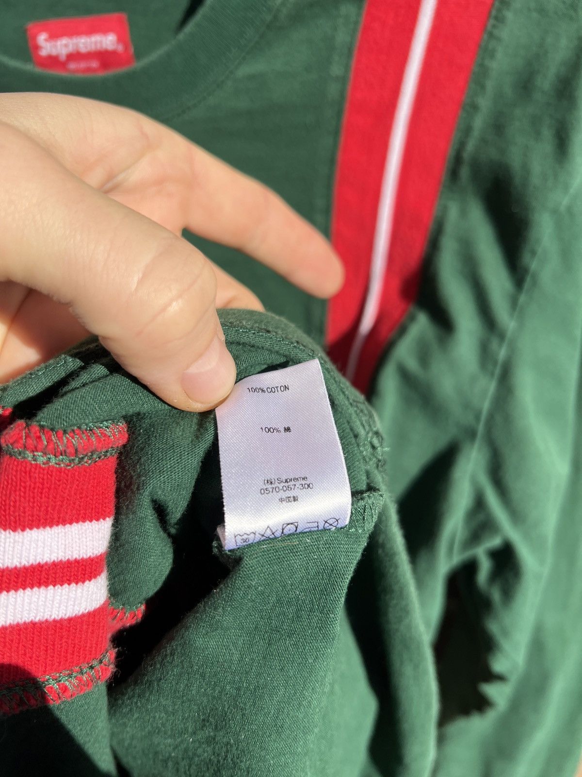 Supreme Supreme FW18 Vertical Logo Stripe Longsleeve Size US S / EU 44-46 / 1 - 10 Thumbnail