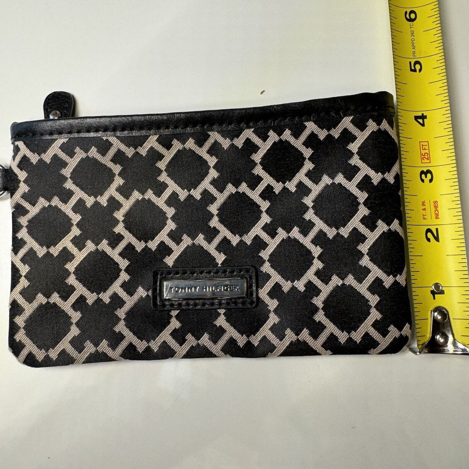 Tommy Hilfiger Tommy Hilfiger Wristlet Clutch Handbag Black Brown Size ONE SIZE - 10 Thumbnail
