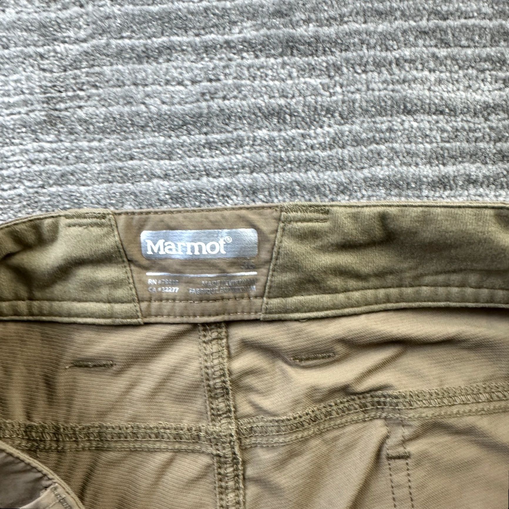 Marmot VINTAGE Marmot Pants Mens 36x30 Beige Tan Straight Cargo Outdoors Hiking Stretch Size US 36 / EU 52 - 6 Thumbnail