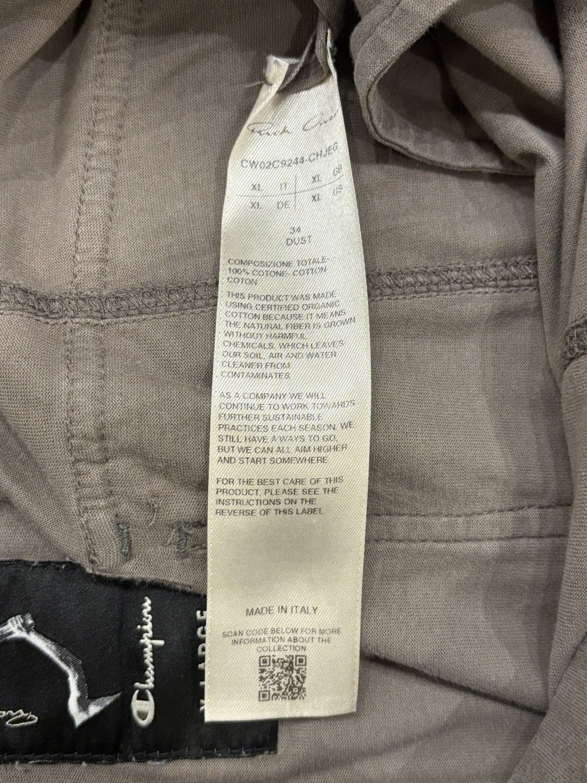 Rick Owens Rick Owens X Champion Prisoner Drawstring Sweatpants Size US 32 / EU 48 - 10 Thumbnail