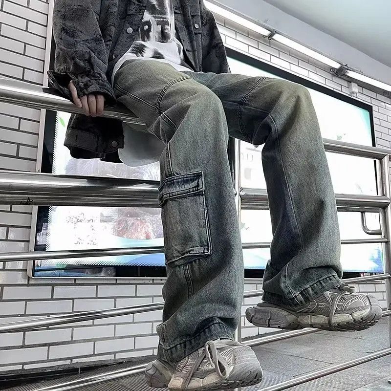 Japanese Brand × Jean Retro loose straight leg wide leg jeans Size US 32 / EU 48 - 4 Thumbnail