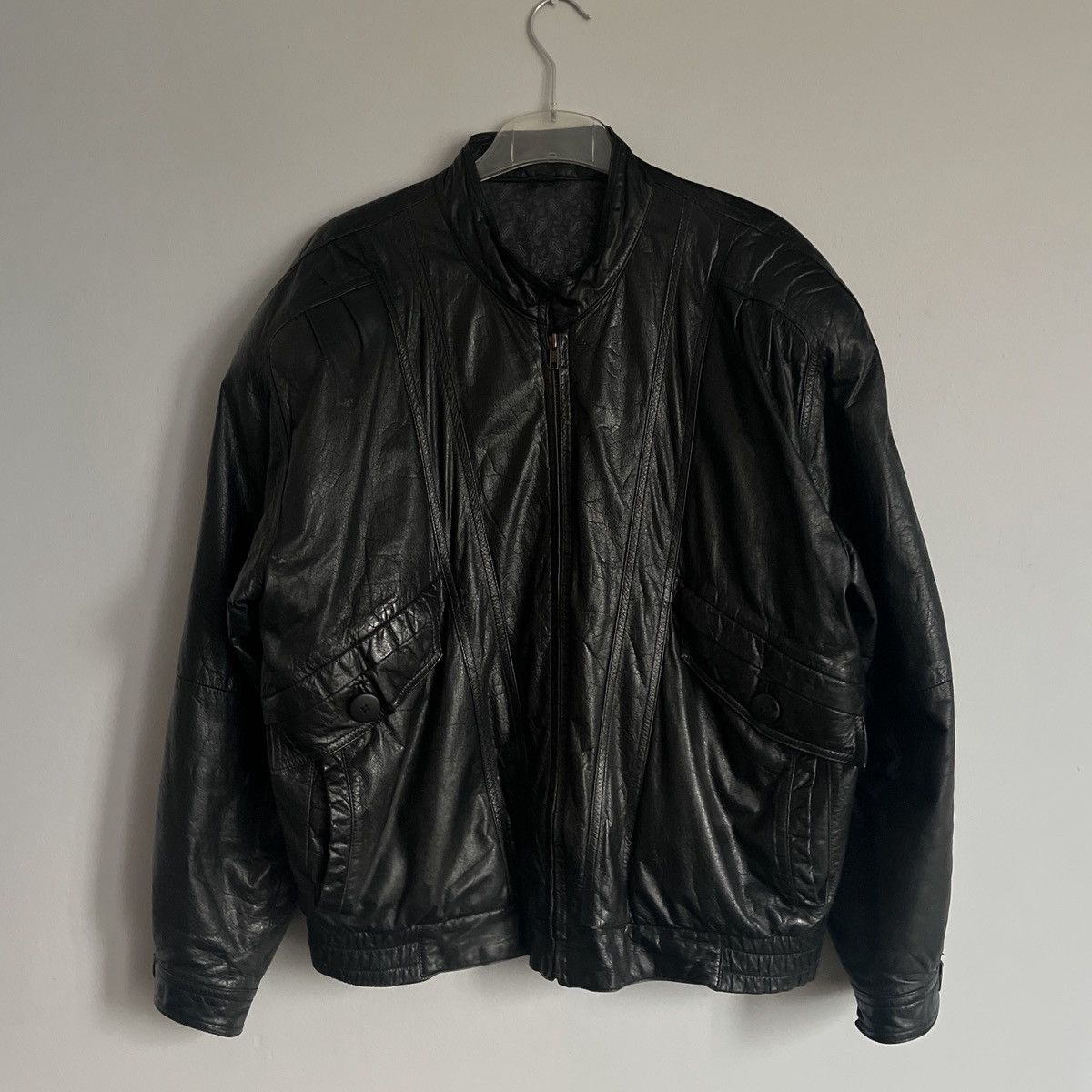 Japanese Brand vintage rasta leaf logo leather bomber Size US L / EU 52-54 / 3 - 2 Thumbnail