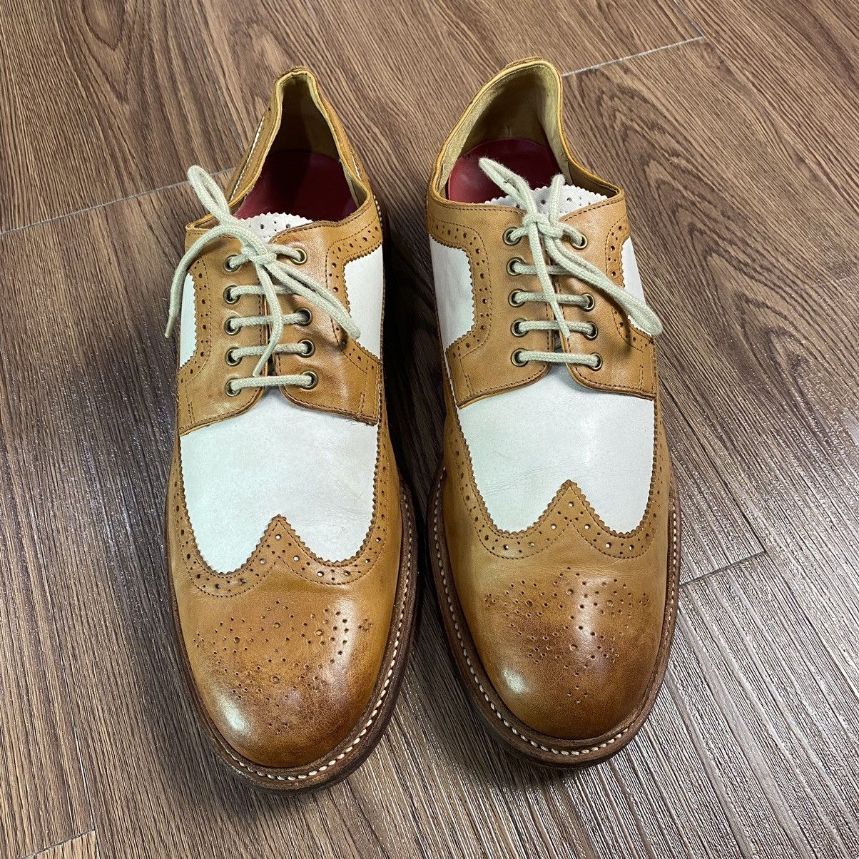 Grenson GRENSON Leather Wing Tip Brogues Two Tone 51902325 Size US 10 / EU 43 - 3 Thumbnail