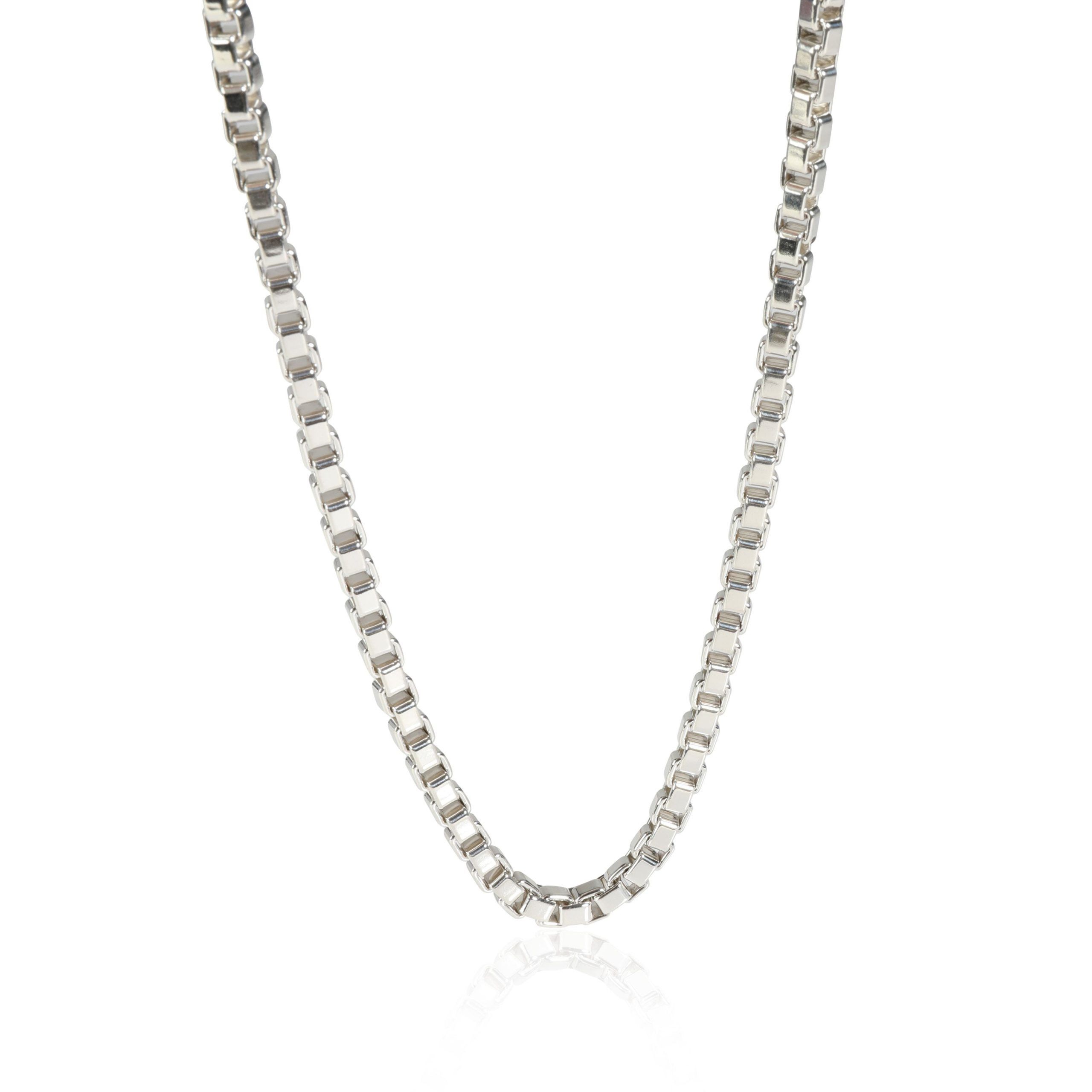 image of Tiffany Co Tiffany & Co. Venetian Box Link Chain In Sterling Silver, Women's