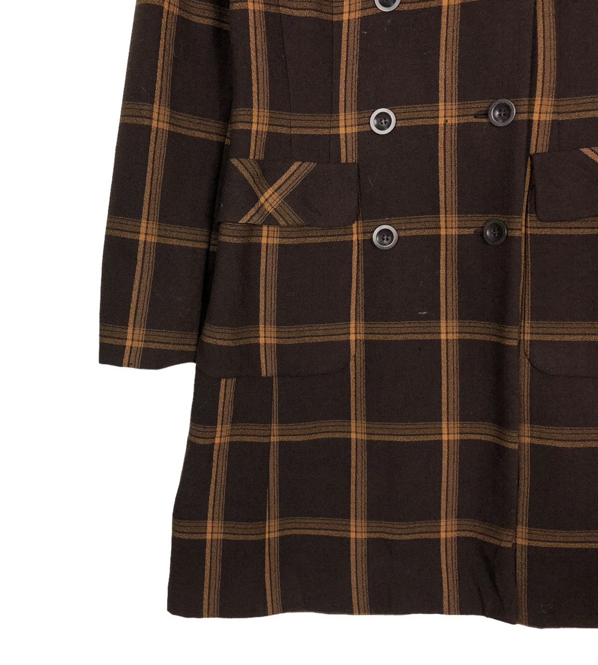 Vintage 🔥LONG JACKET WOOL SPORTMAX MADE IN ITALY TARTAN DESIGN Size M / US 6-8 / IT 42-44 - 7 Thumbnail