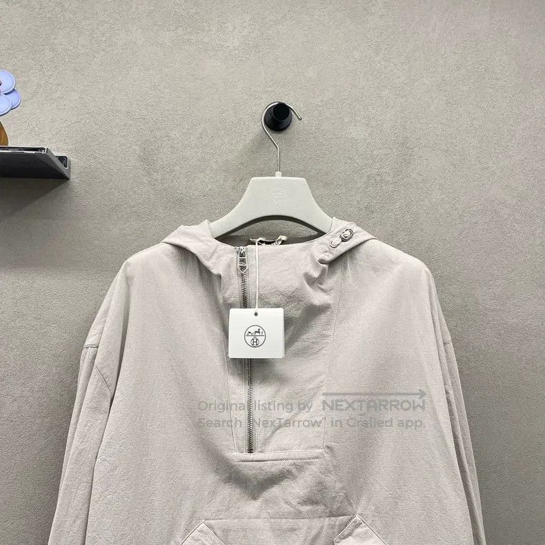 Hermes Hermes Fog grey hooded casual jacket Size US M / EU 48-50 / 2 - 4 Thumbnail