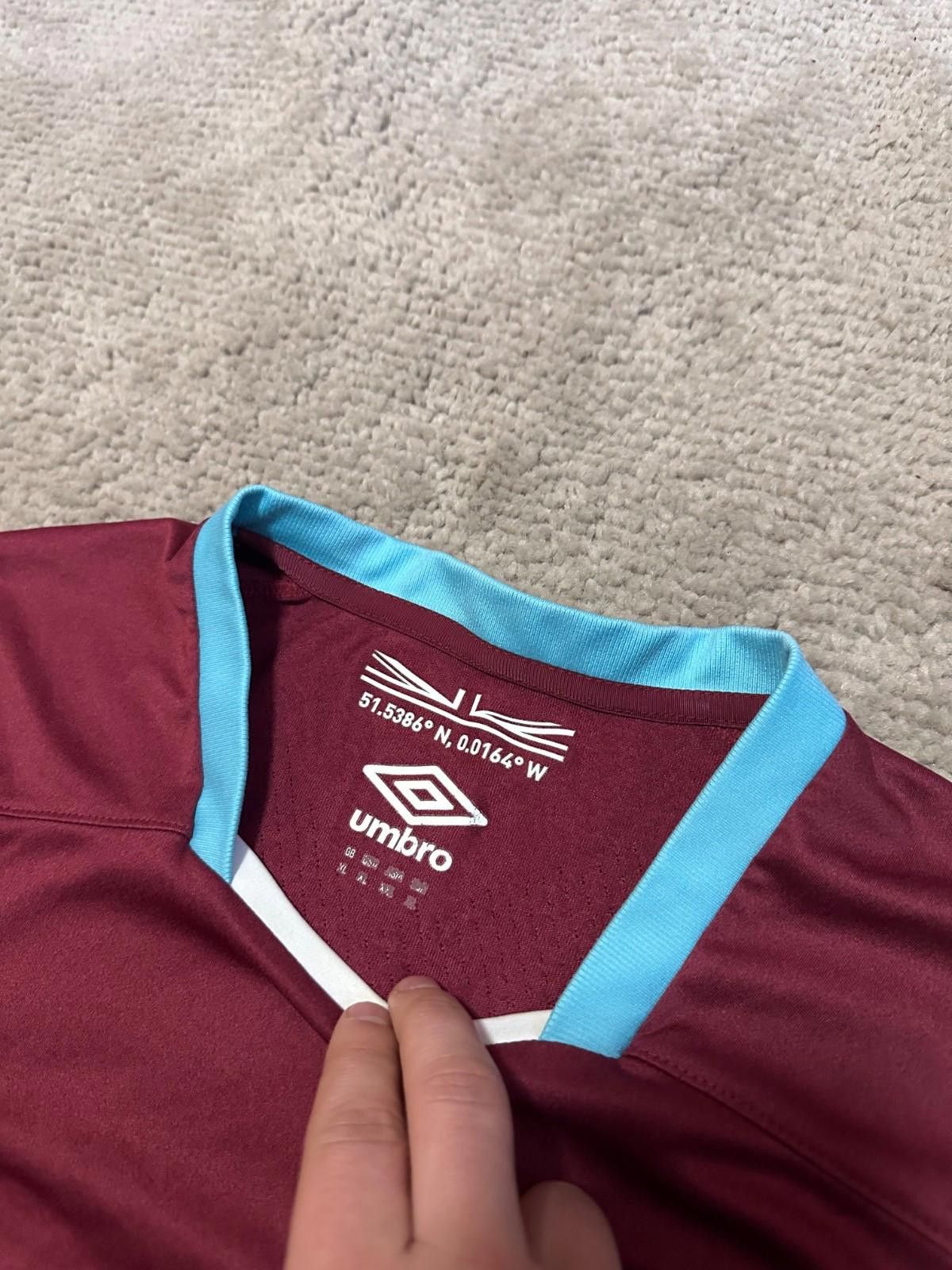 Umbro WEST HAM UNITED FC 2016-17 HOME SHIRT UMBRO JERSEY SOCCER XL Size US XL / EU 56 / 4 - 5 Thumbnail
