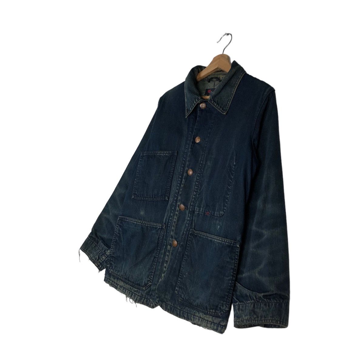 45rpm 🔥Vtg Indigo Denim Work Jacket Button R 45RPM Japan Made Size US M / EU 48-50 / 2 - 2 Thumbnail