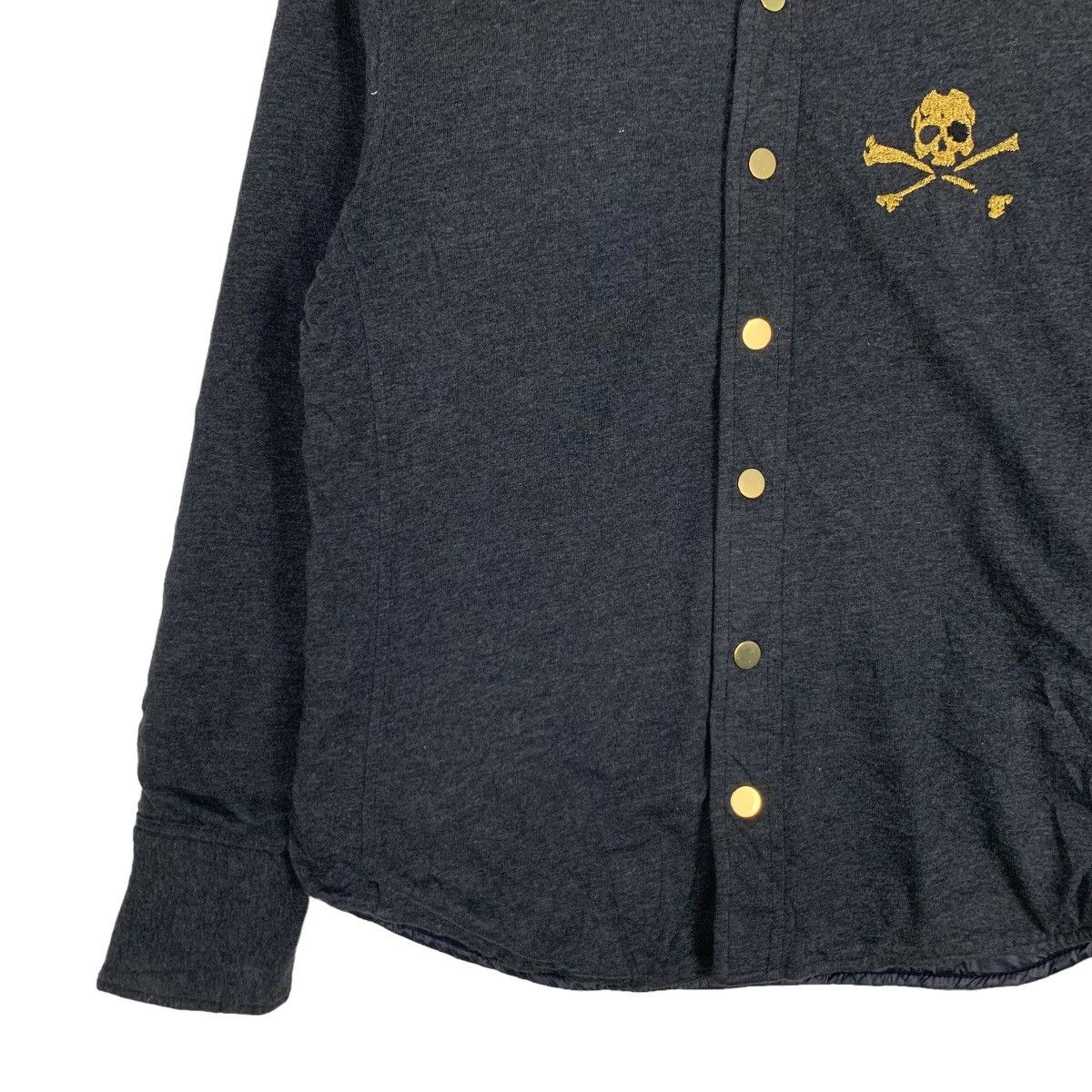I Love Hand Jam Skulls Big Logo Button Jacket #1022-C46