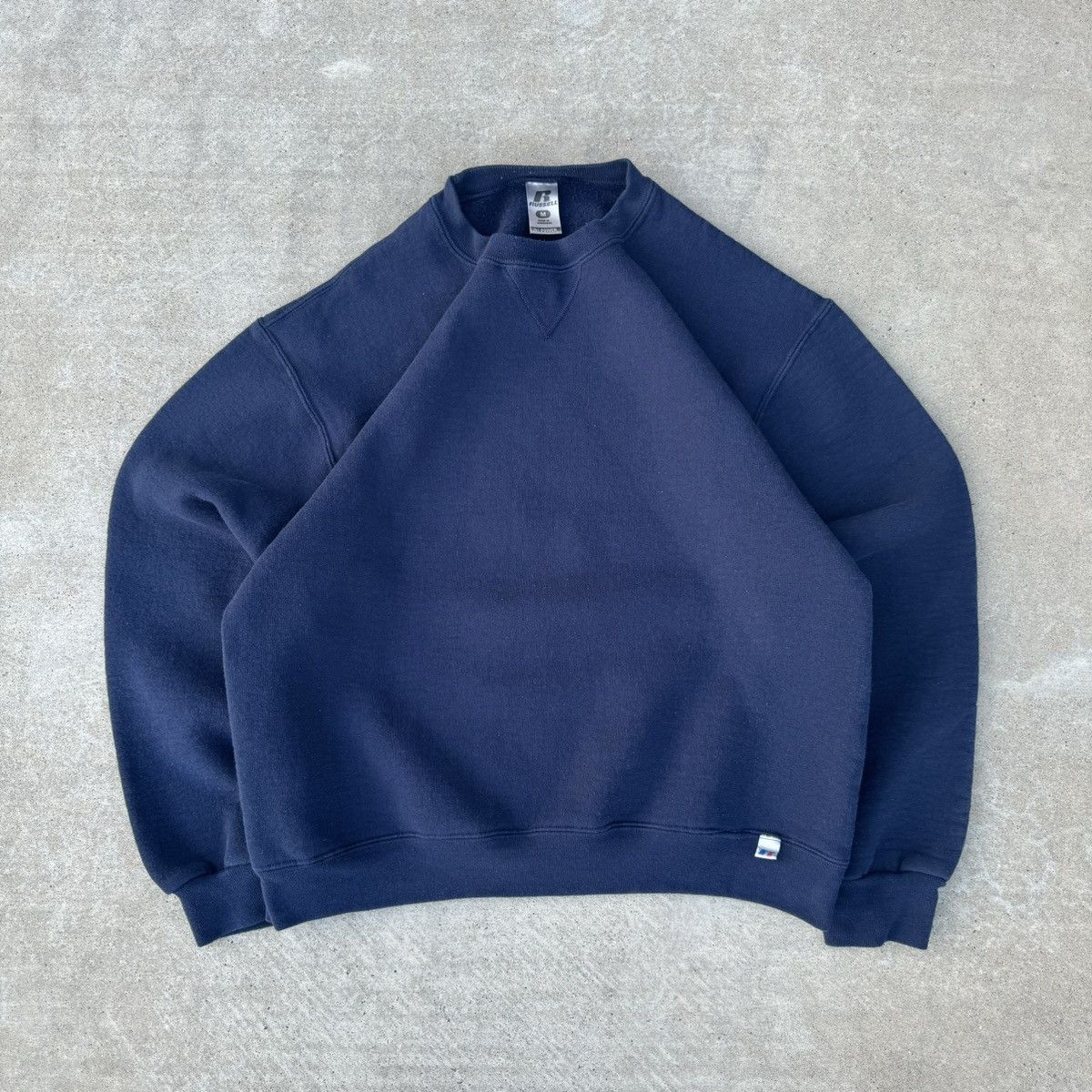Nike × Russell Athletic × Stussy Vintage 90s Blue Essential Russel Crewneck Boxy Medium Size US M / EU 48-50 / 2 - 1 Thumbnail