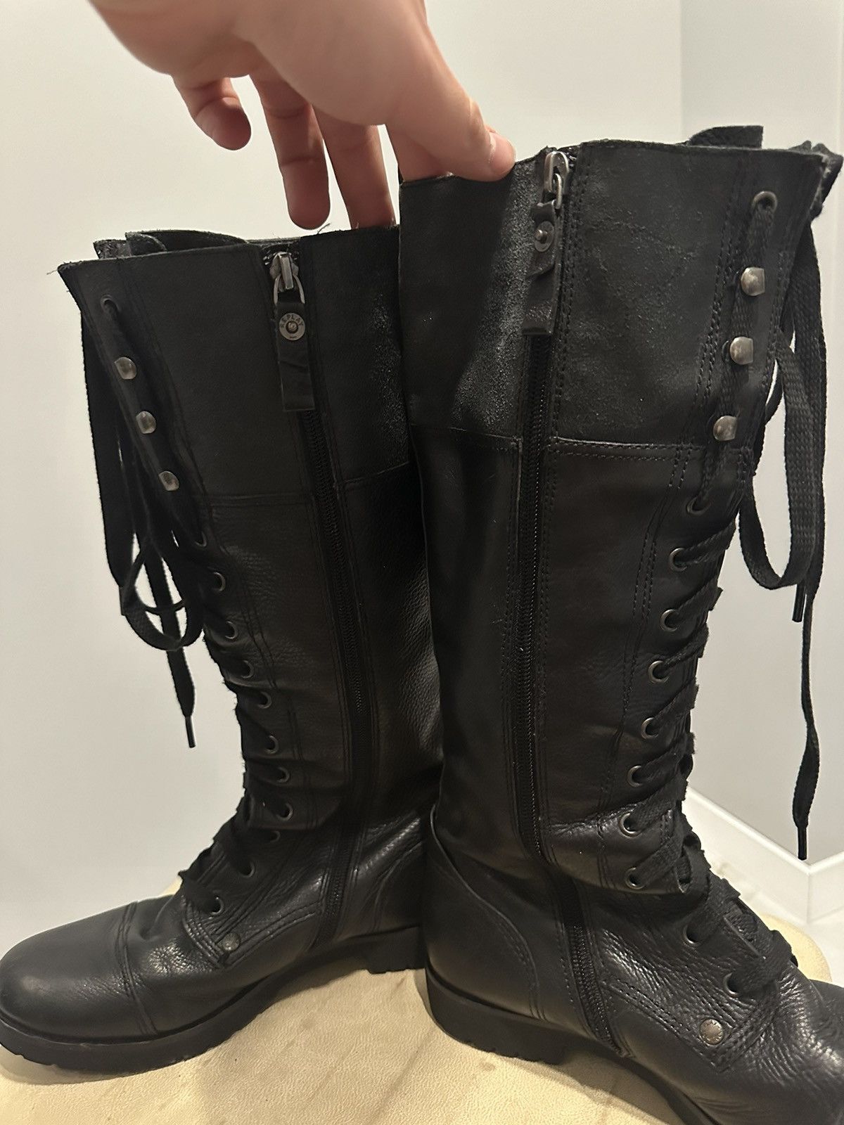 A.S.98 A.S.98 Type Avant Garde Leather High Boots Gothic Punk Size US 8 / IT 38 - 10 Thumbnail