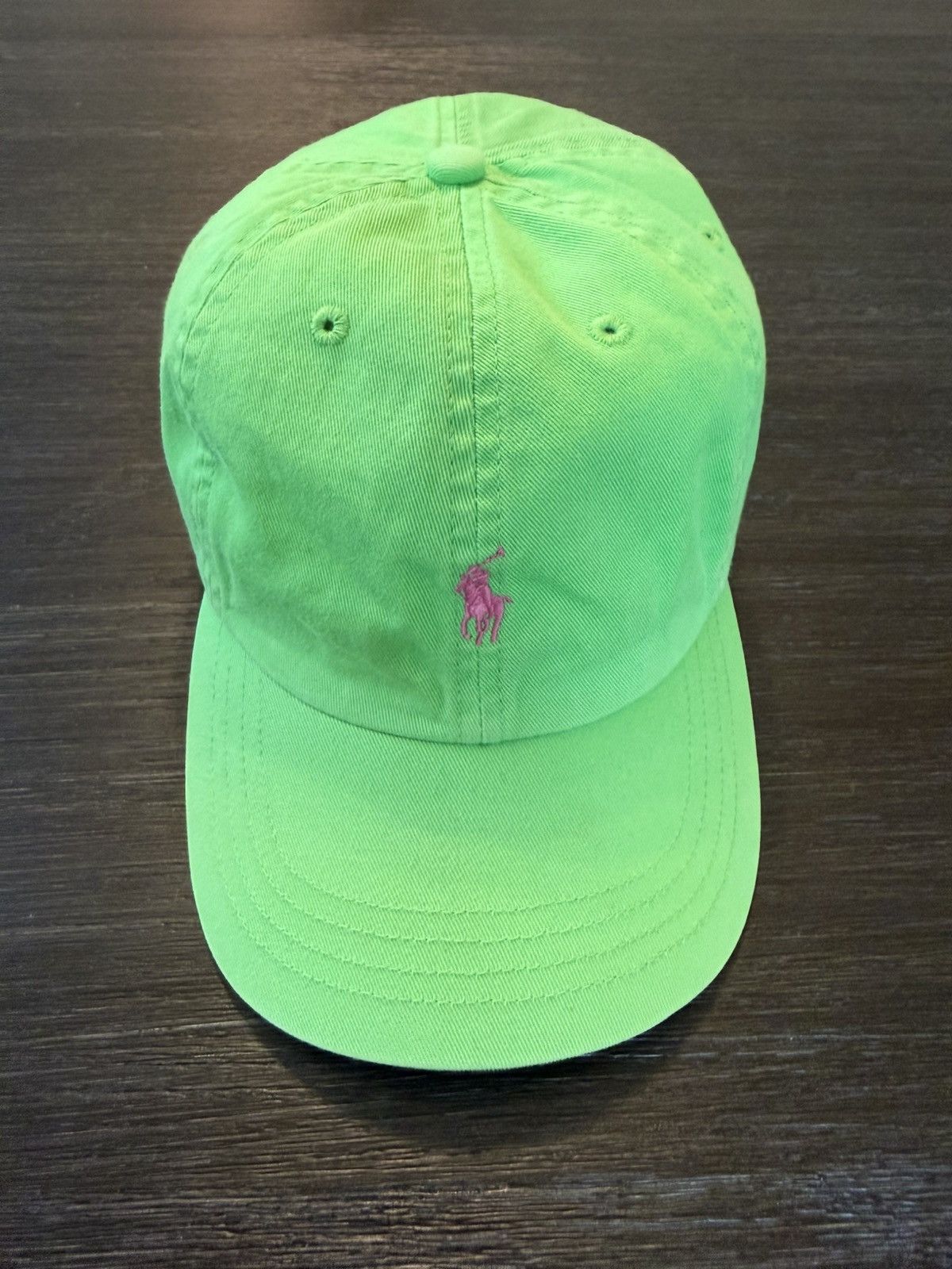 Polo Ralph Lauren Vintage Polo Ralph Lauren Neon Green Strapback Hat Size ONE SIZE - 2 Thumbnail