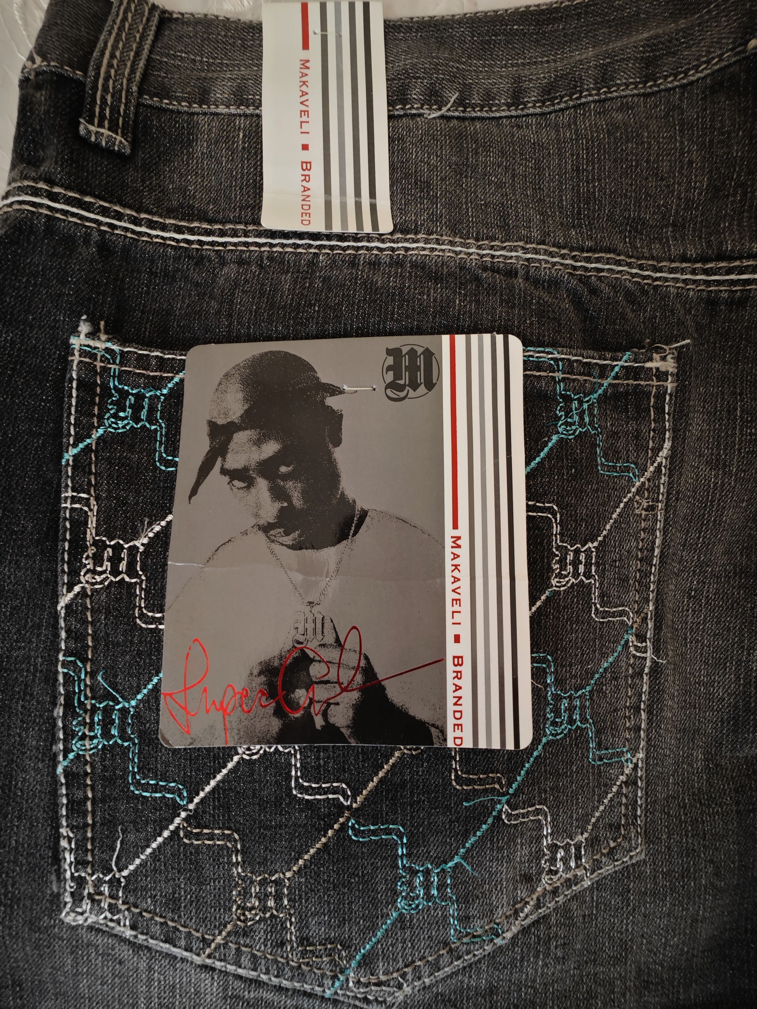 Makaveli Rare original Makaveli branded jeans,, new, ,hip-hop,Y2K. Size US 38 / EU 54 - 7 Thumbnail
