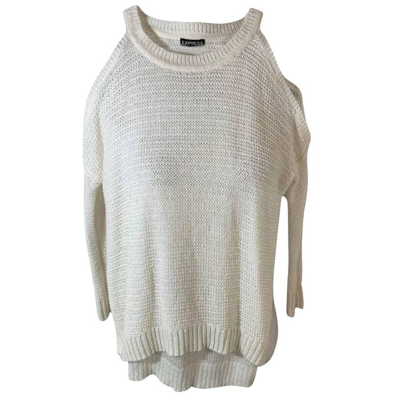 Express Express Womens Sweater Size S Bare Shoulder White Size S / US 4 / IT 40 - 5 Thumbnail