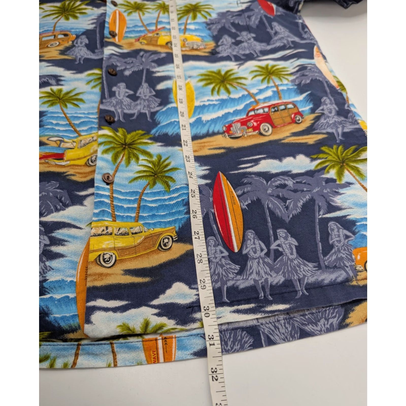 Vintage Pacific Legend Shirt Men's XL Hawaiian Cars Honolulu Blue Graphic Print USA Made Size US XL / EU 56 / 4 - 4 Thumbnail