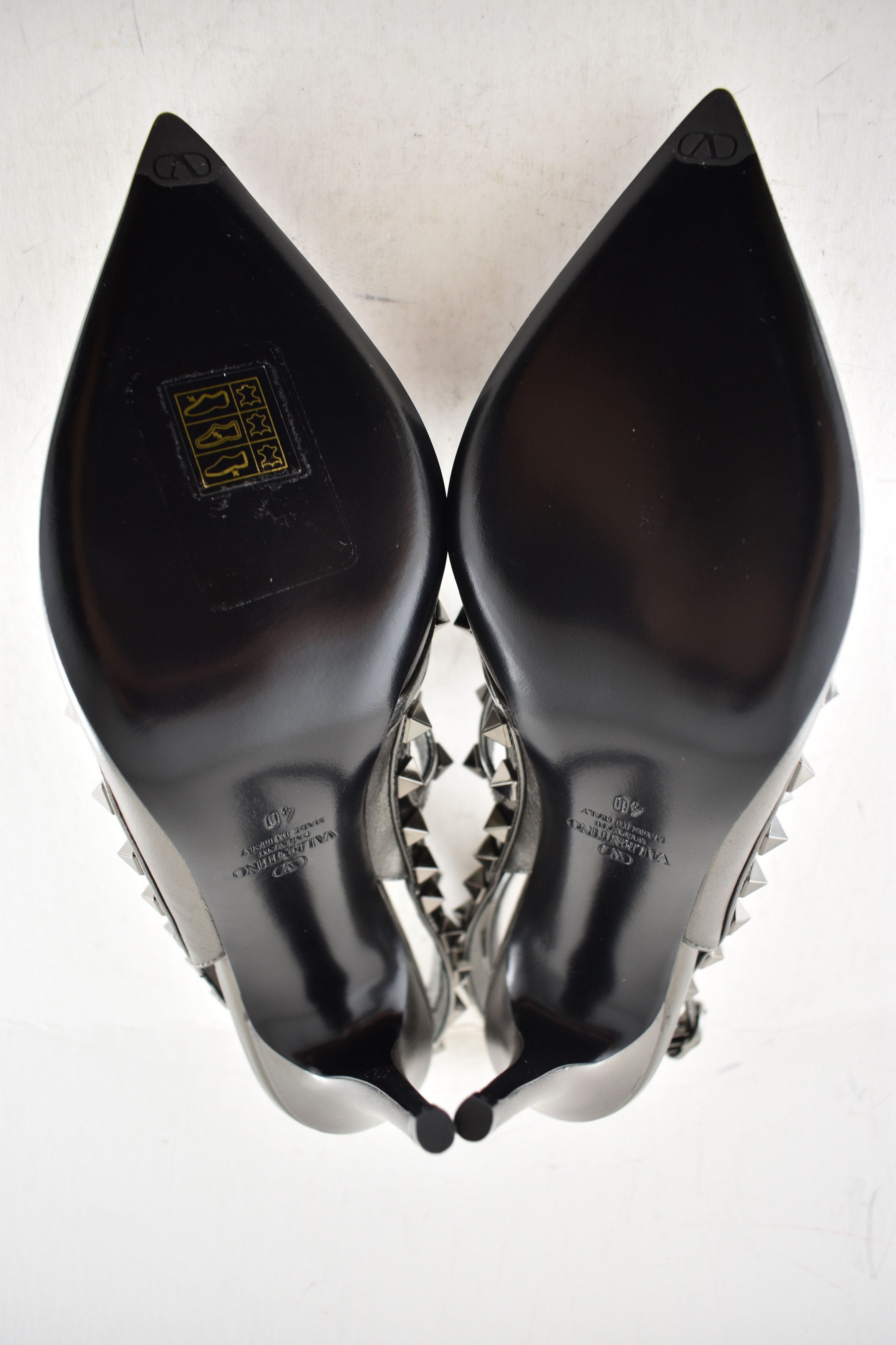 Valentino Rockstud 100mm Anthracite Grey Heel Pump 40