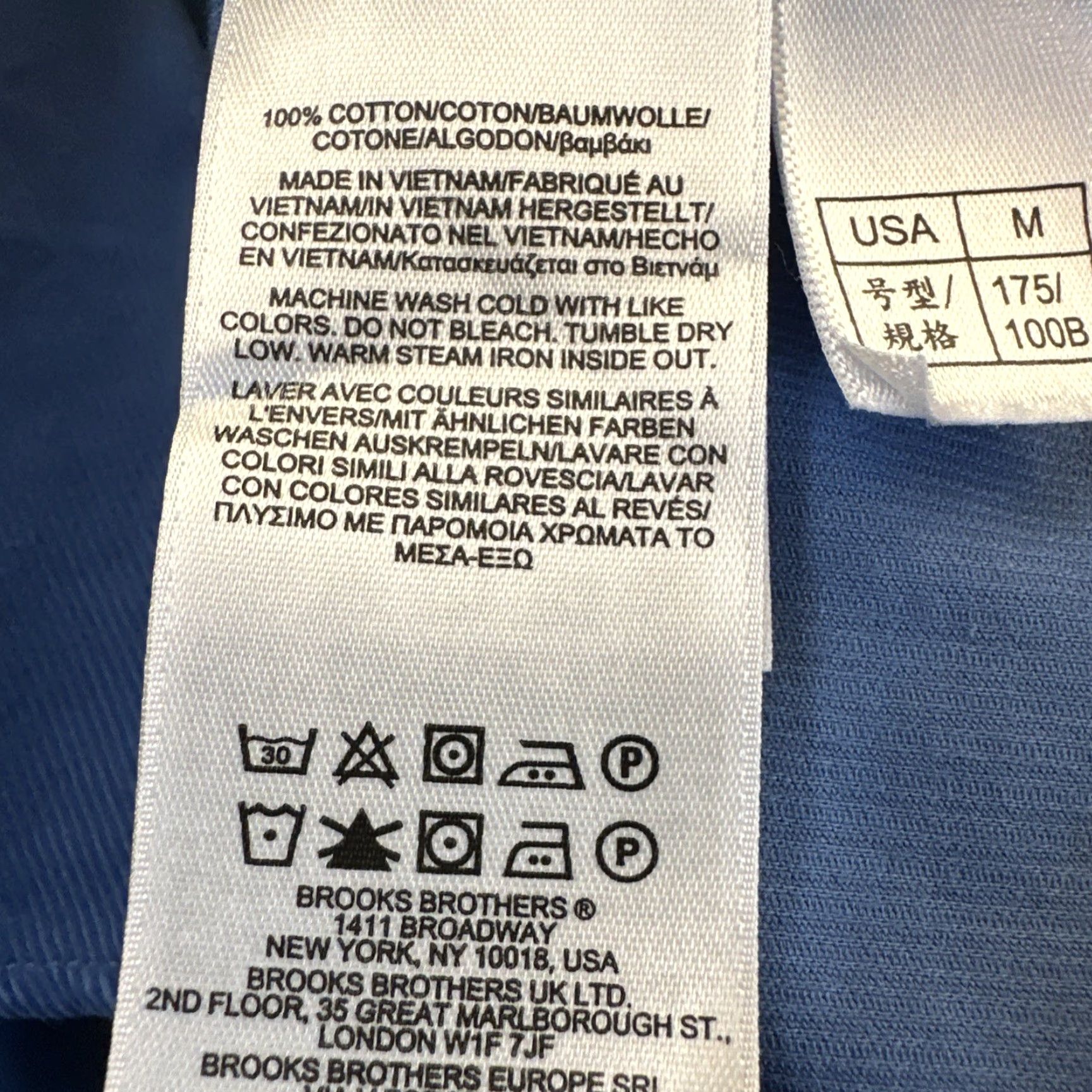 Brooks Brothers Brooks Brothers Corduroy Shirt Mens Medium Button-Down Blue Cotton Stretch Shirt Size US M / EU 48-50 / 2 - 6 Thumbnail